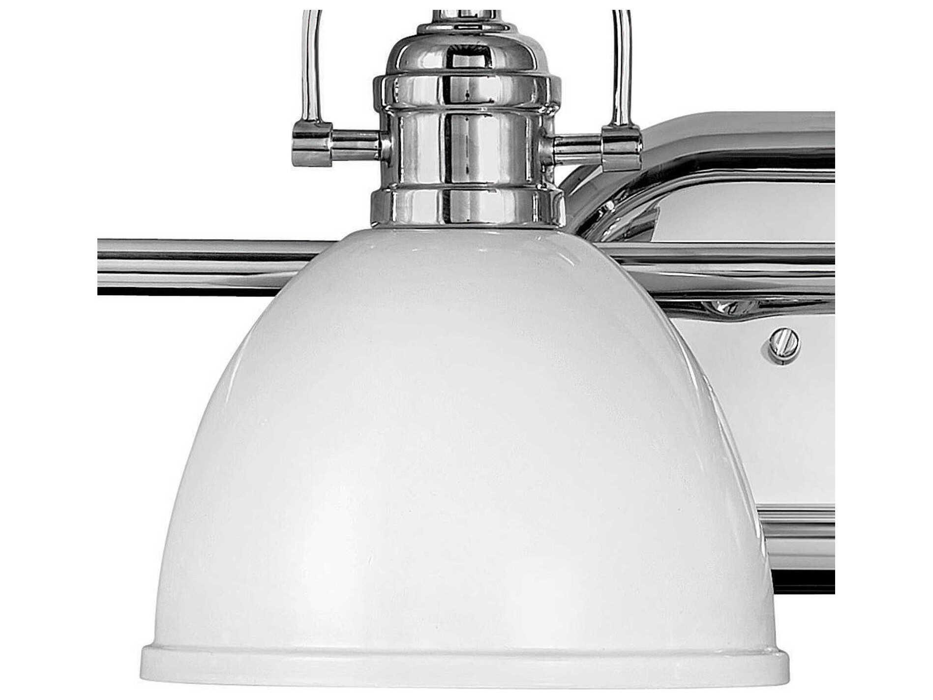 Hinkley Rowan 4-Light Chrome White Vanity Light