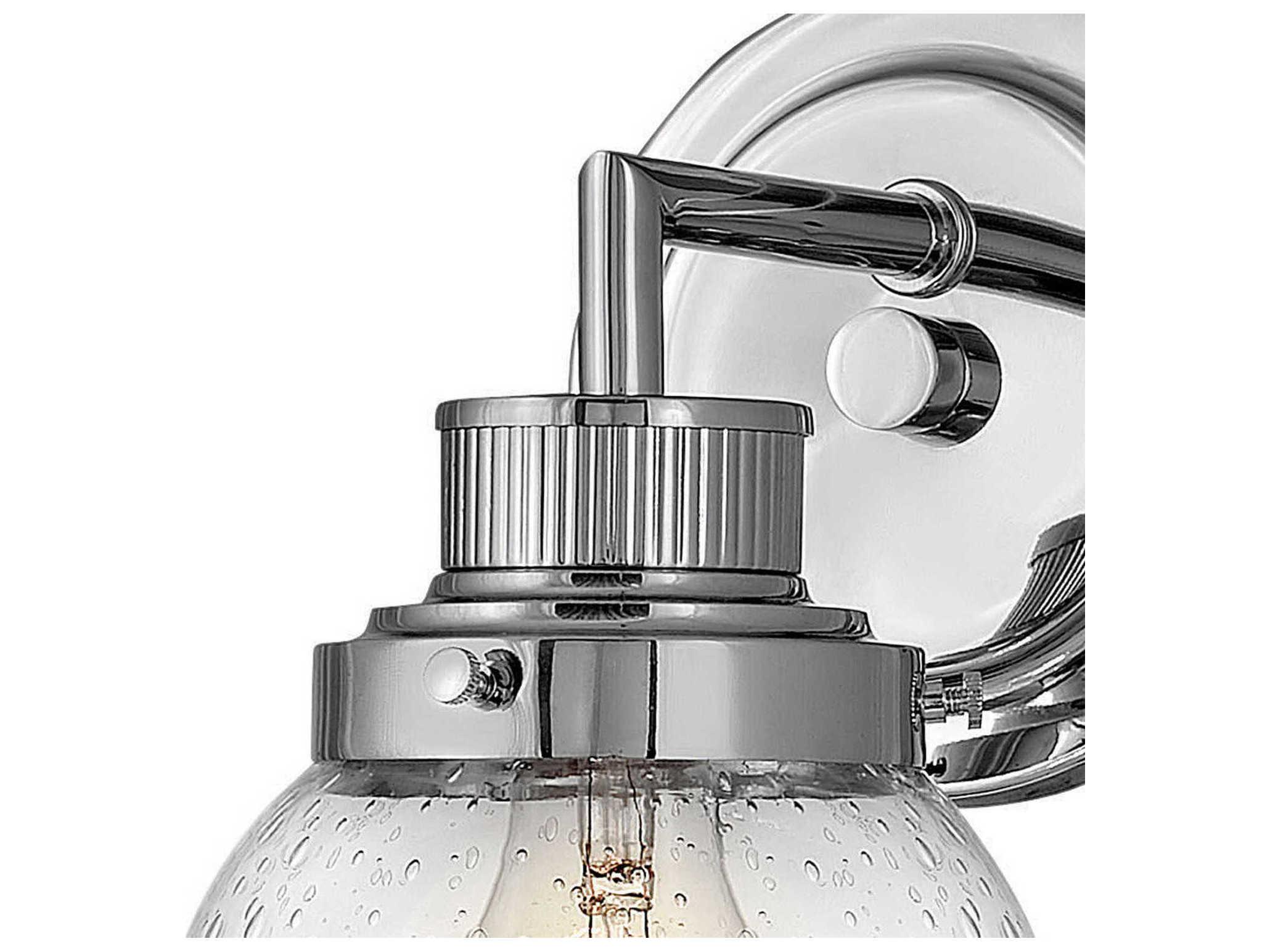 Hinkley Poppy 1-Light Chrome Glass Wall Sconce