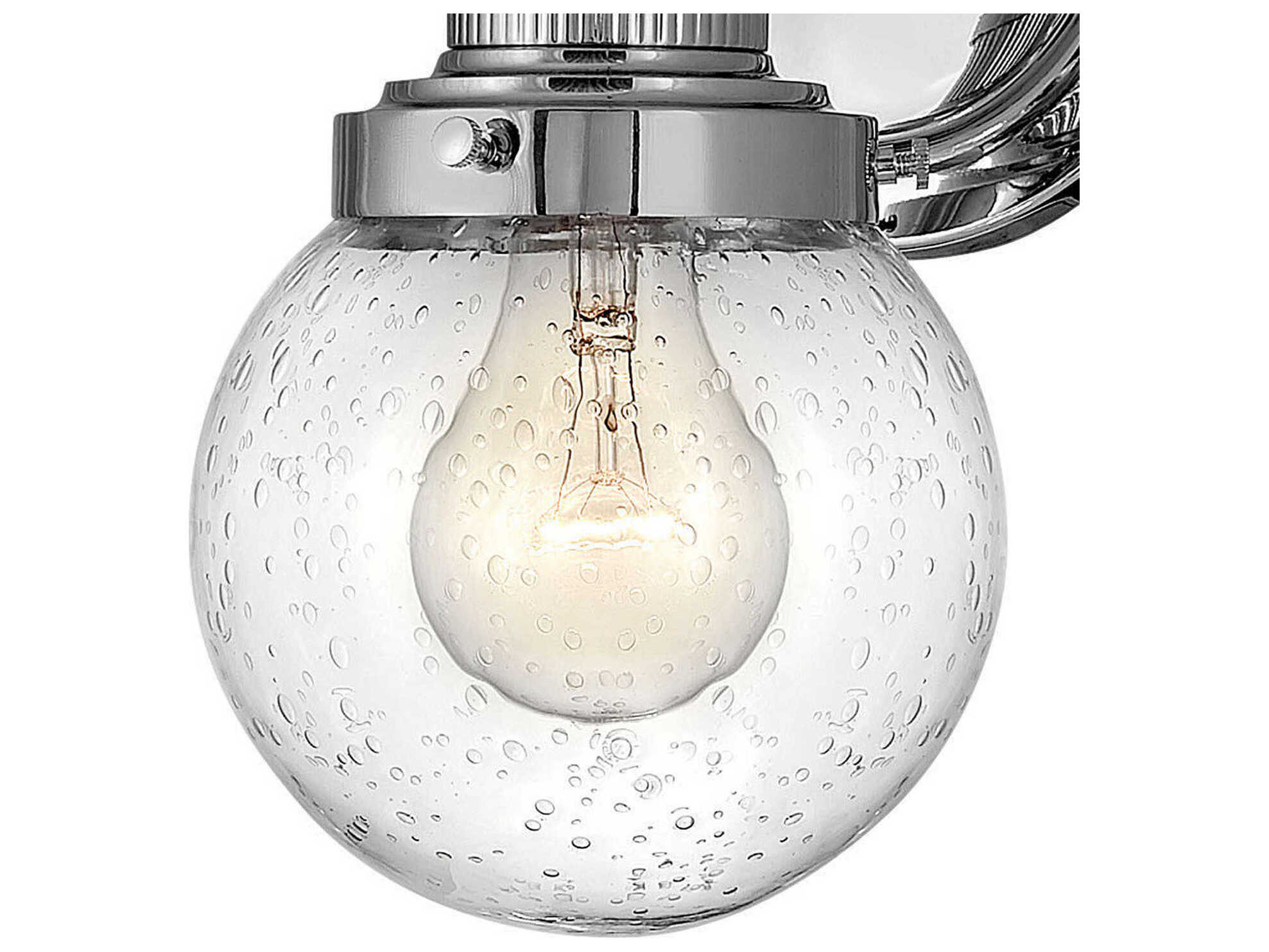 Hinkley Poppy 1-Light Chrome Glass Wall Sconce