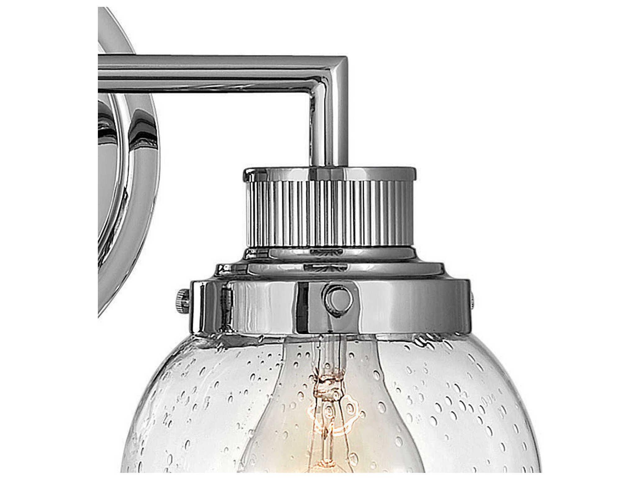 Hinkley Poppy 2-Light Chrome Glass Vanity Light