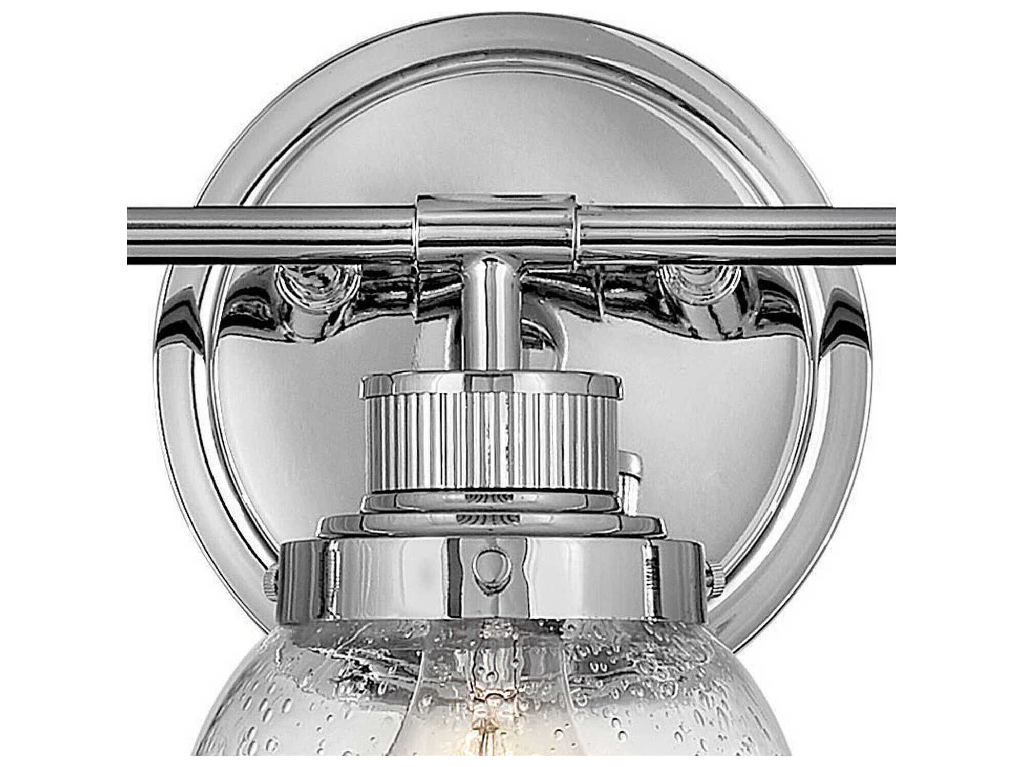 Hinkley Poppy 3-Light Chrome Glass Vanity Light