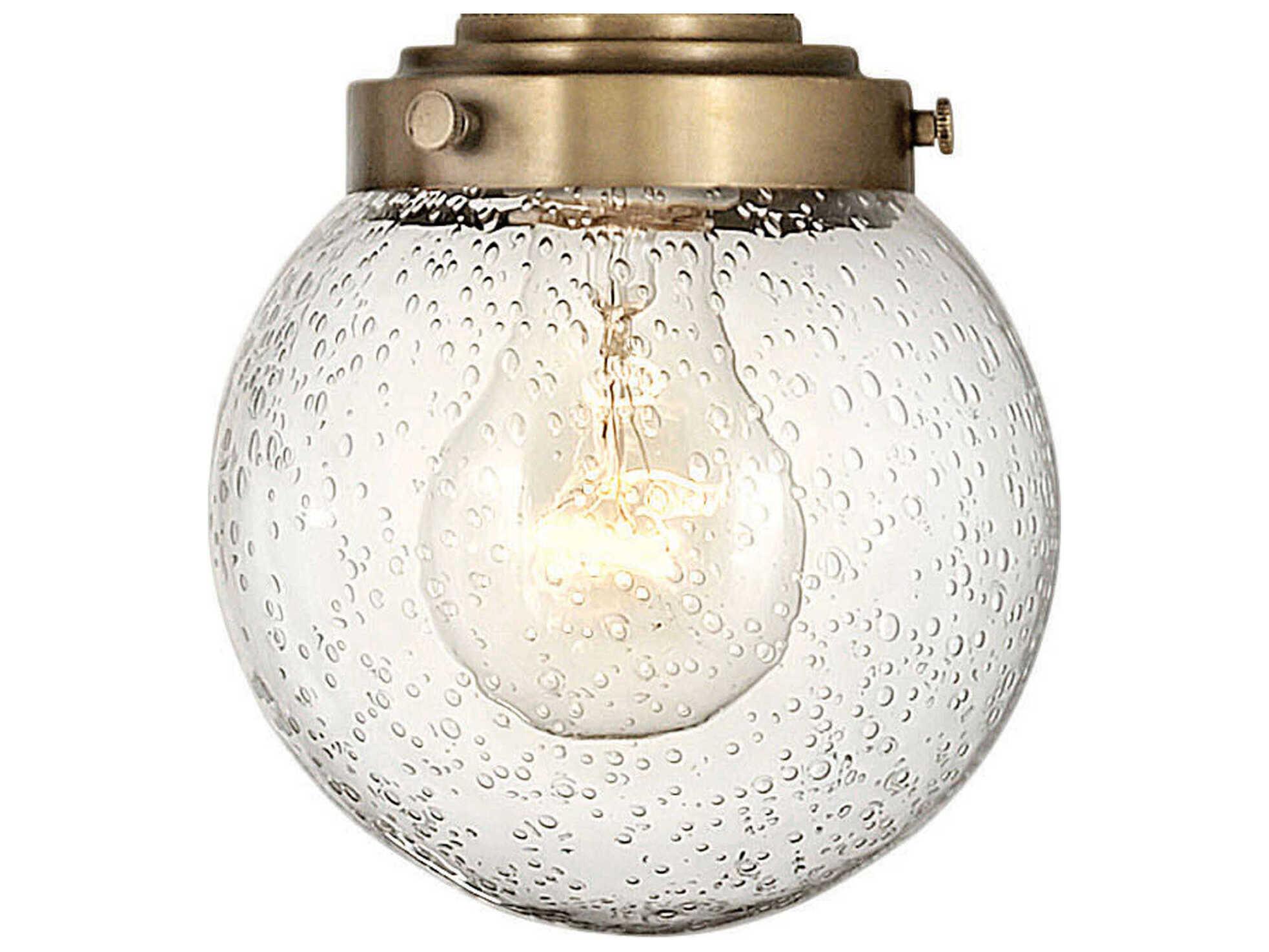 Hinkley Poppy 3-Light Heritage Brass Glass Vanity Light