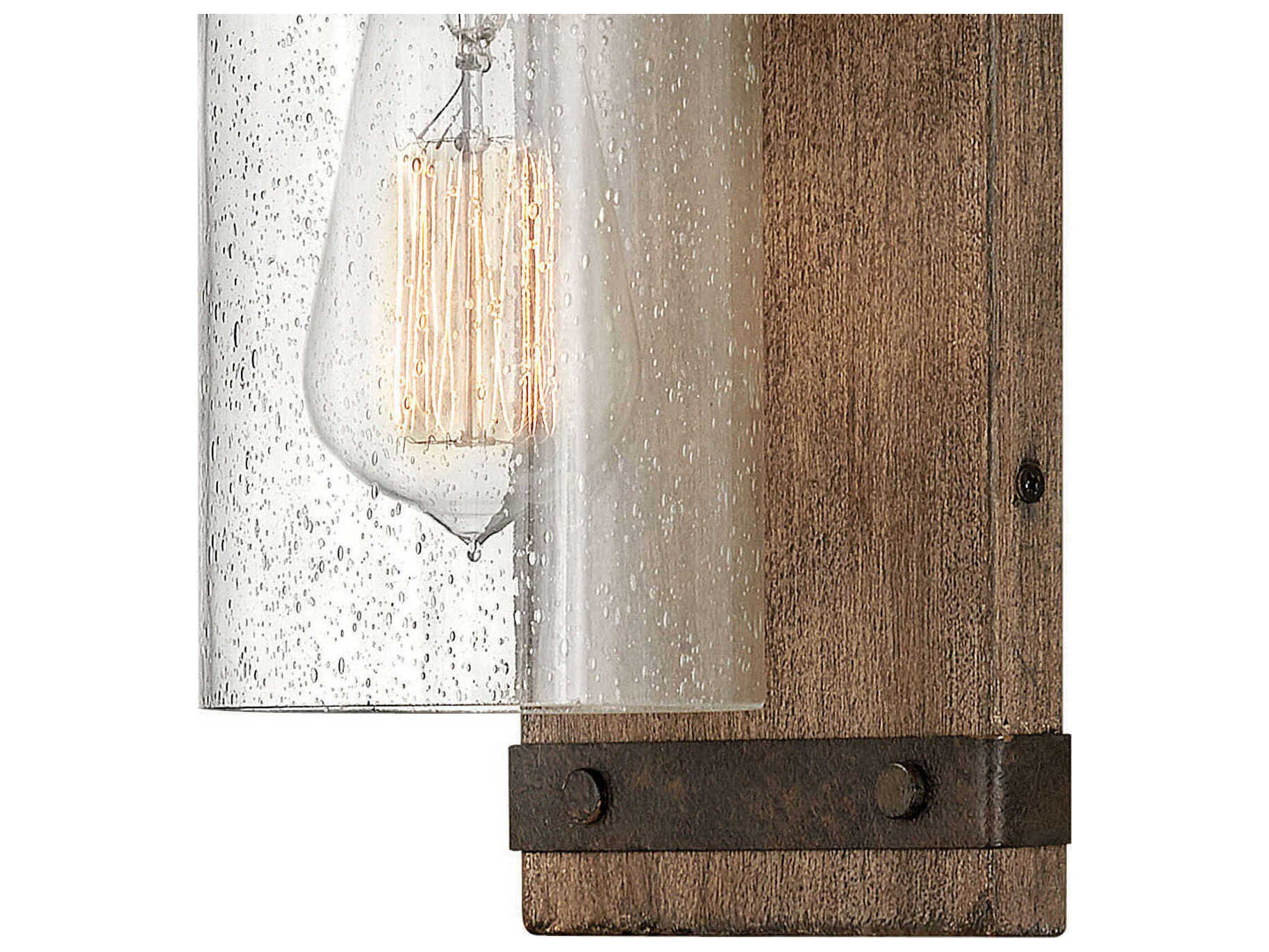 Hinkley Sawyer 1-Light Sequoia Brown Glass Wall Sconce