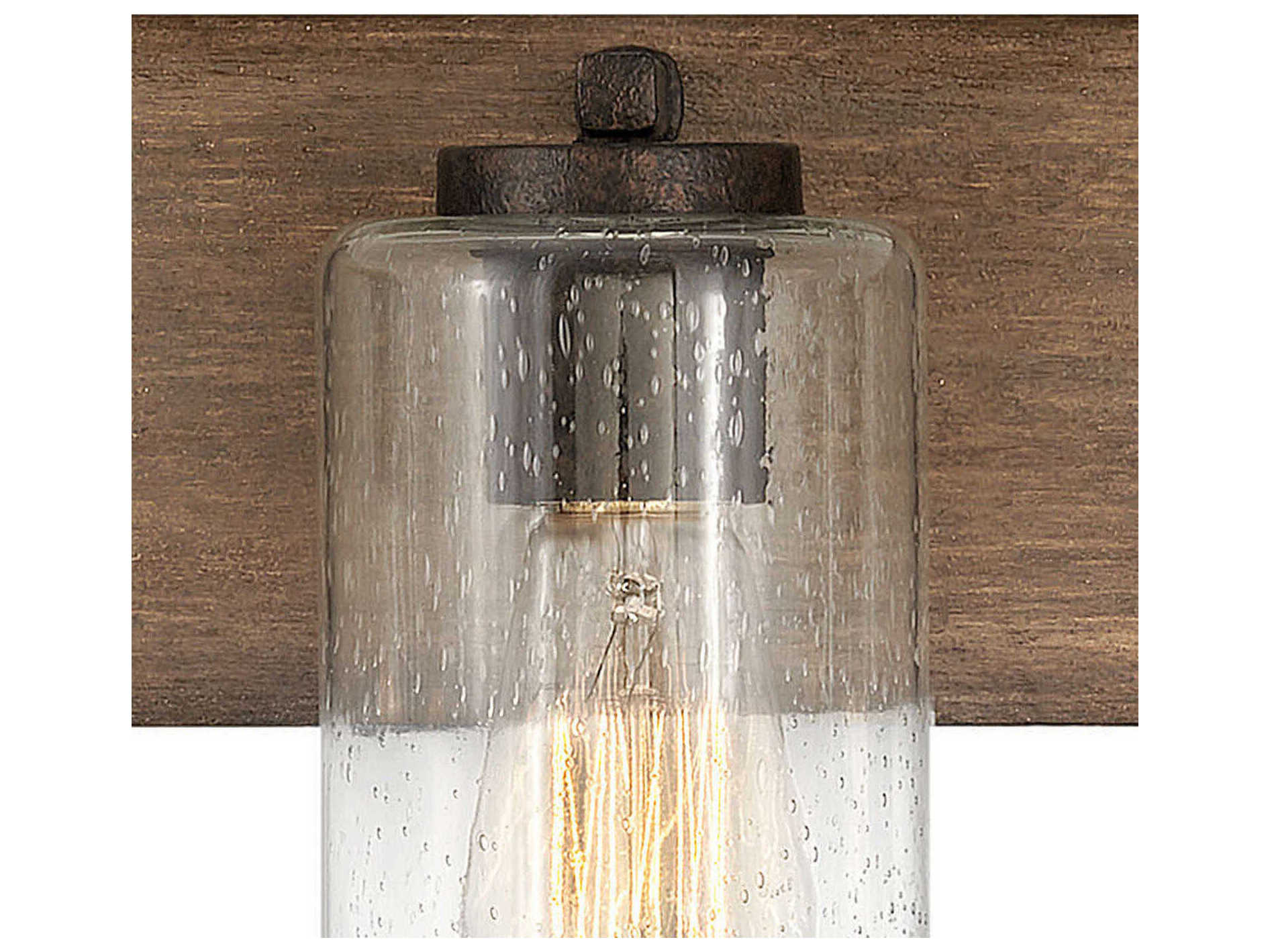 Hinkley Sawyer 3-Light Sequoia Brown Glass Vanity Light