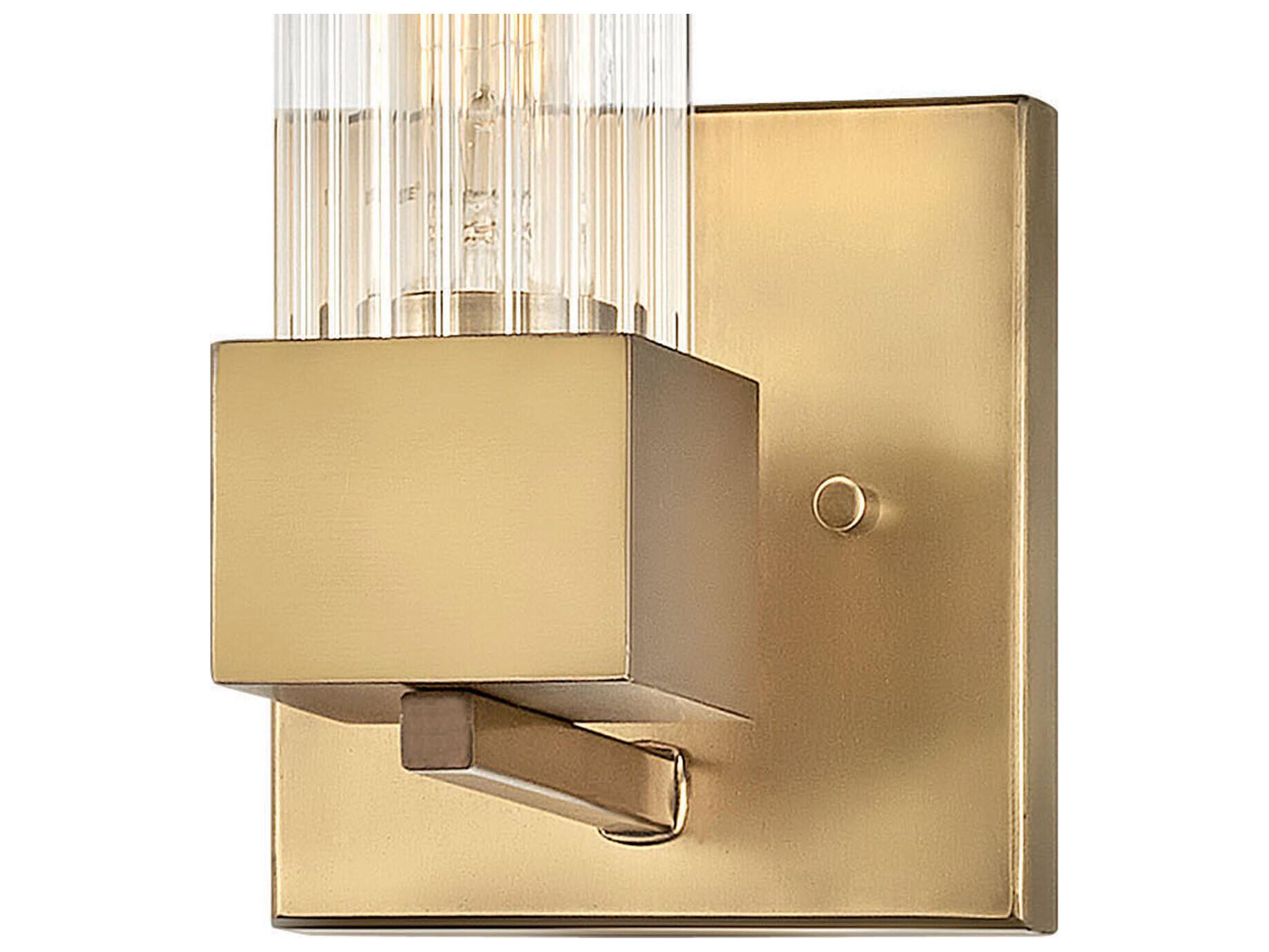 Hinkley Xander 1-Light Heritage Brass Glass Wall Sconce