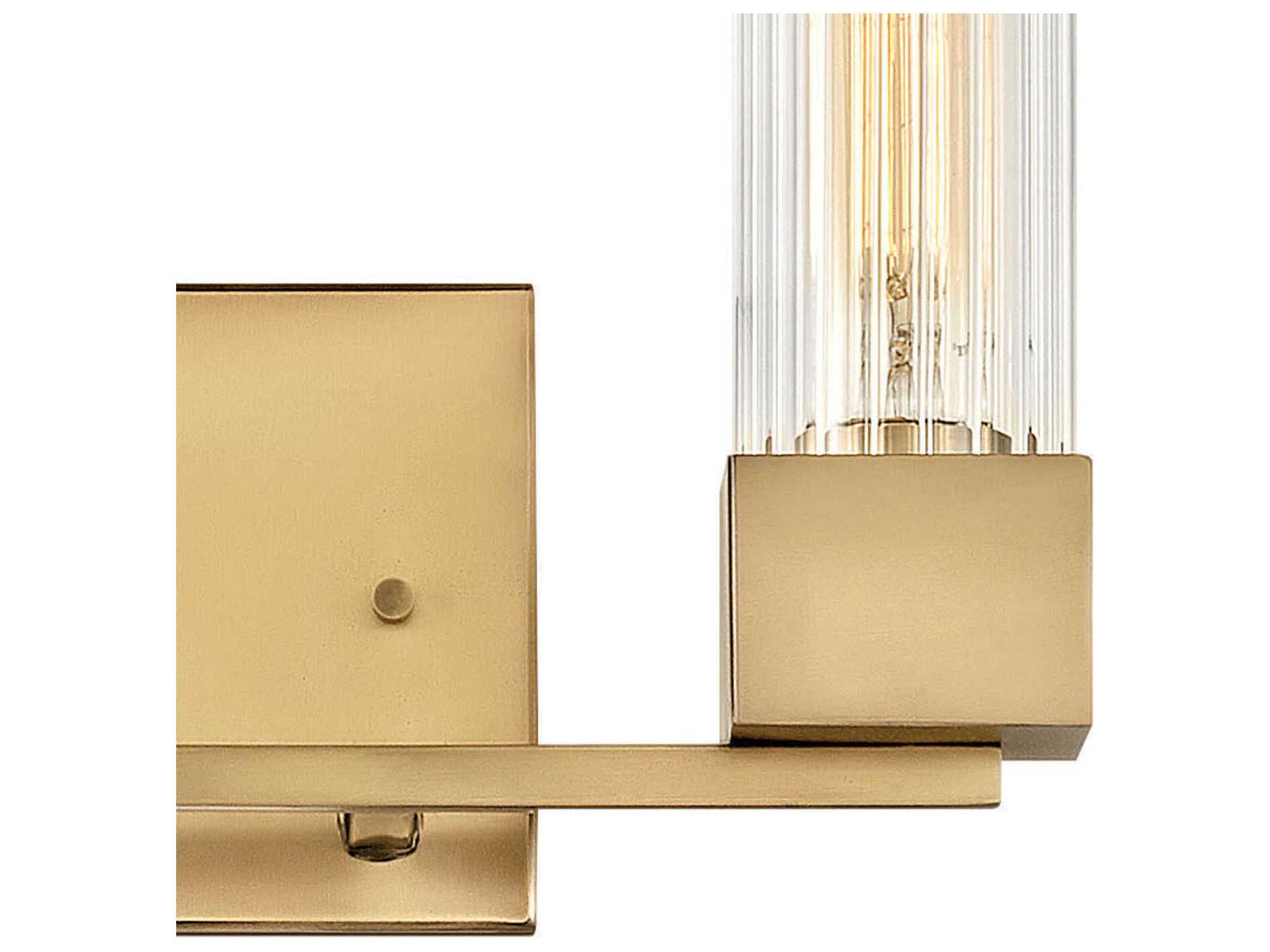 Hinkley Xander 2-Light Heritage Brass Glass Vanity Light