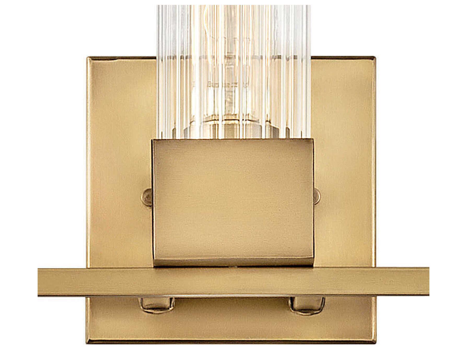 Hinkley Xander 3-Light Heritage Brass Glass Vanity Light