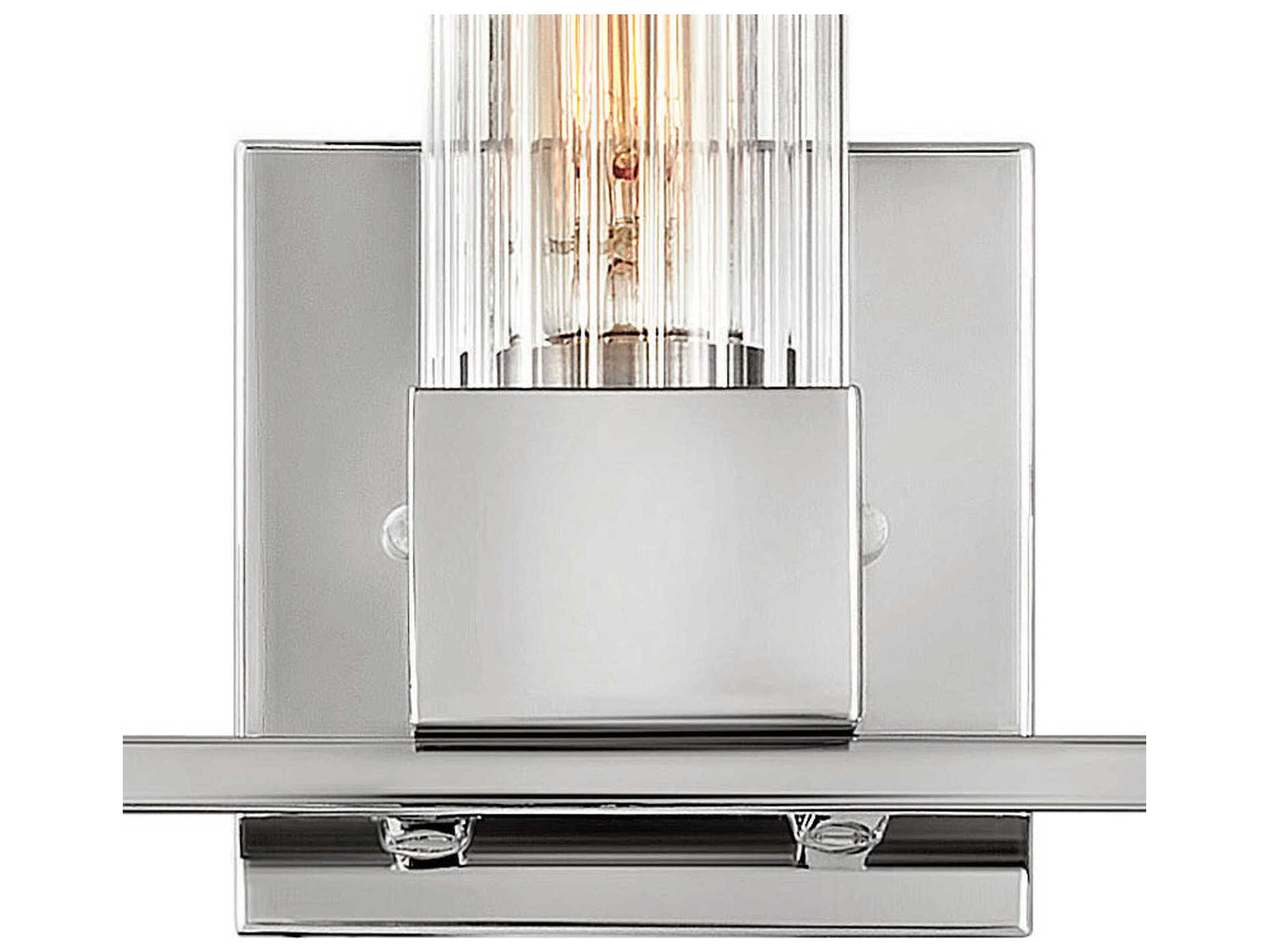 Hinkley Xander 3-Light Polished Nickel Glass Vanity Light