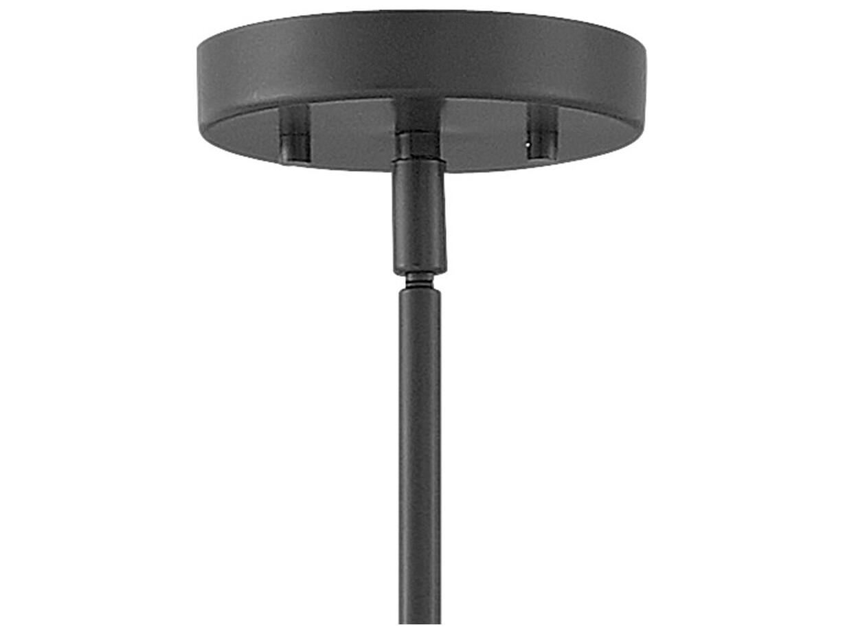 Hinkley Refinery 1-Light Black Glass Mini Pendant