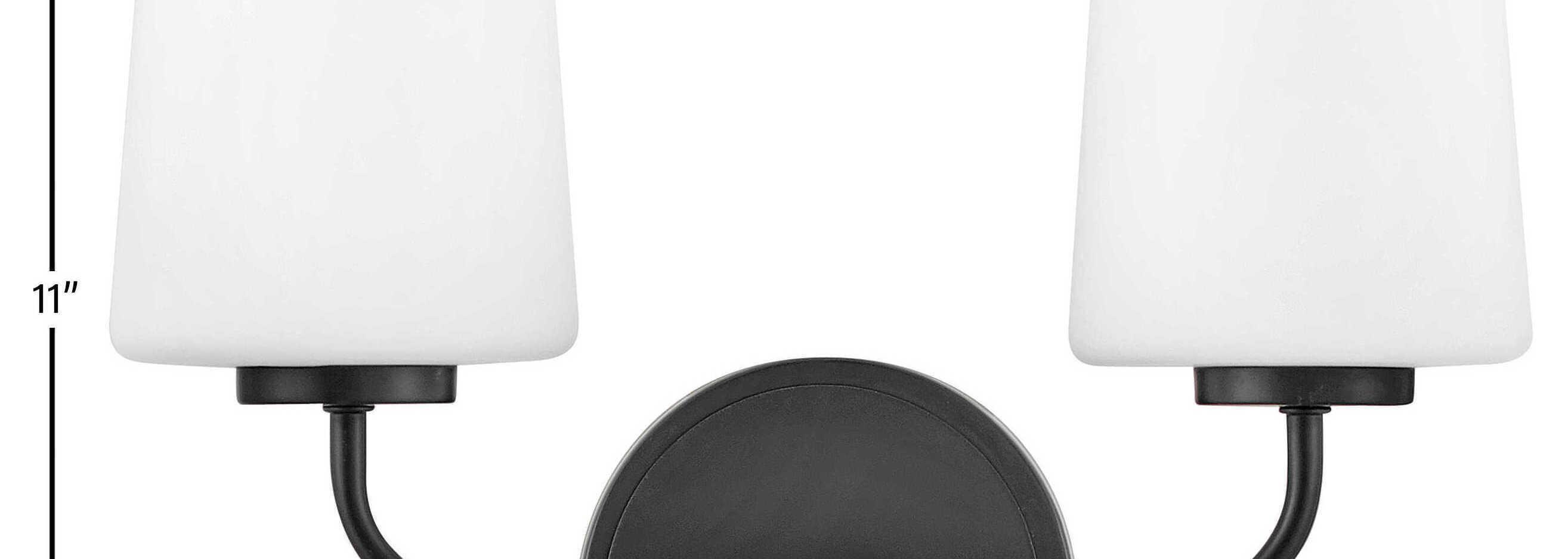 Hinkley Kline 2-Light Black Glass Vanity Light