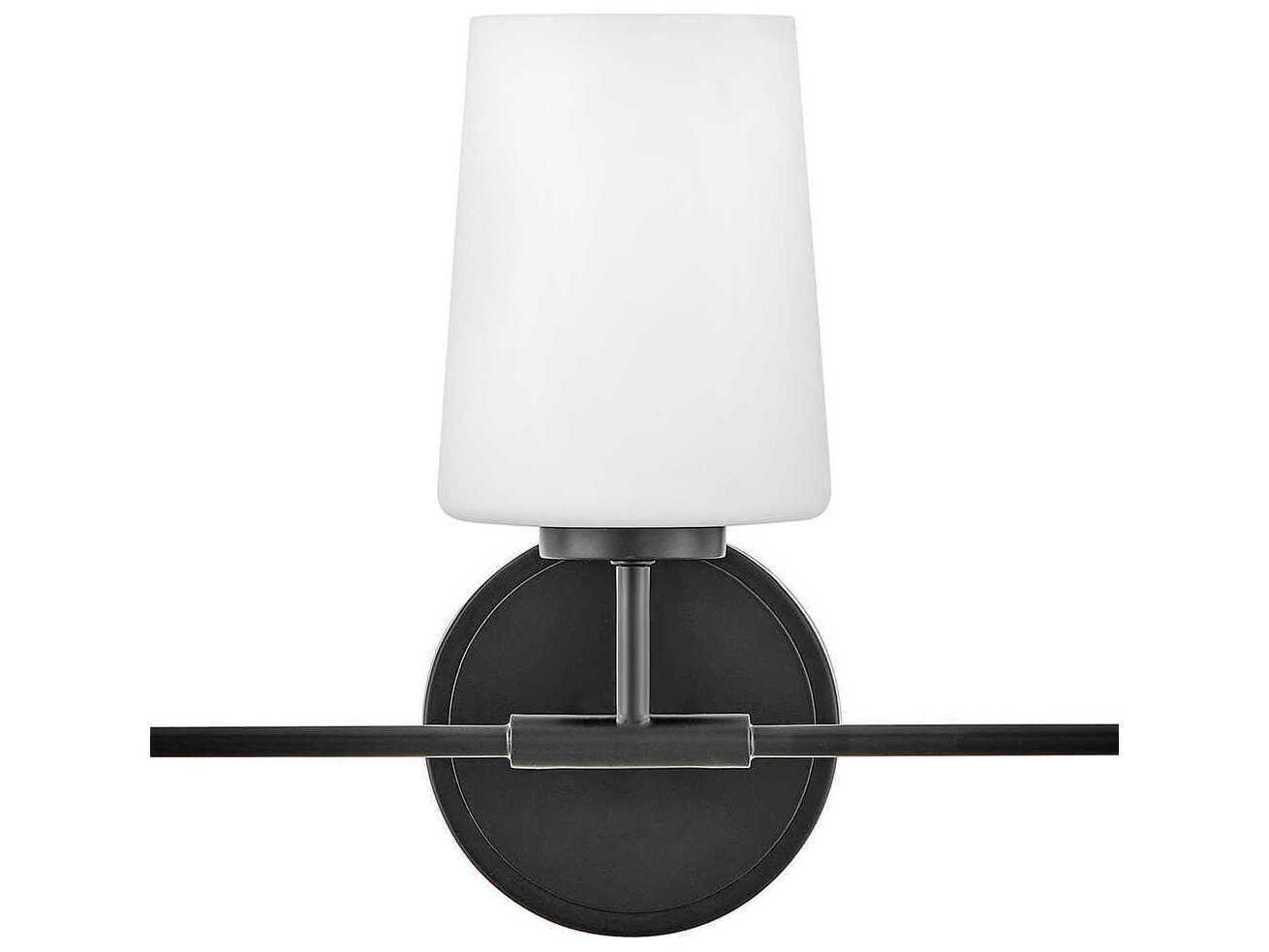 Hinkley Kline 3-Light Black Glass Vanity Light