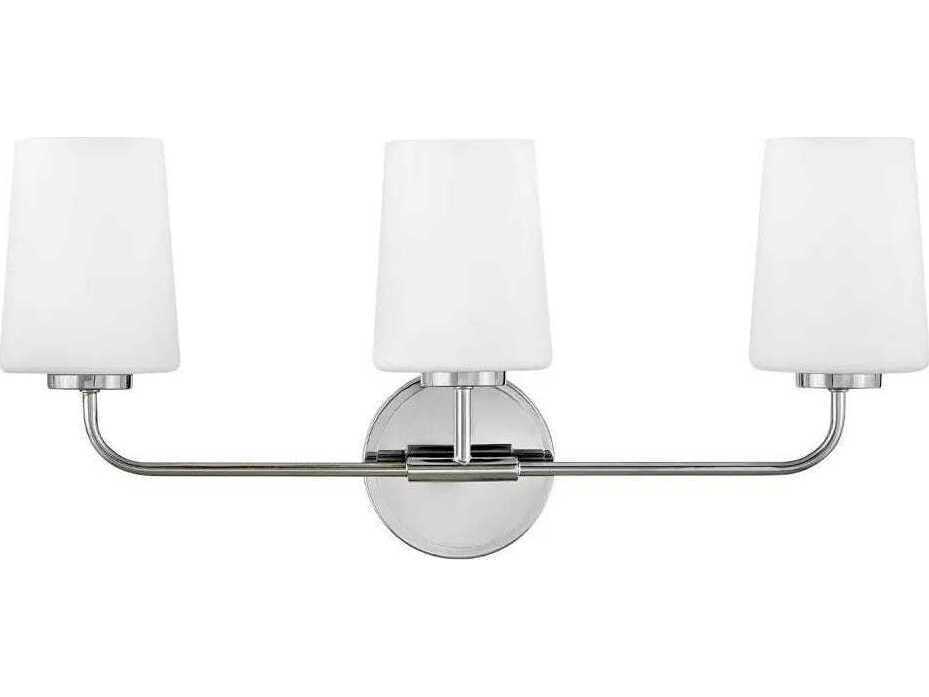 Hinkley Kline 3-Light Chrome Glass Vanity Light