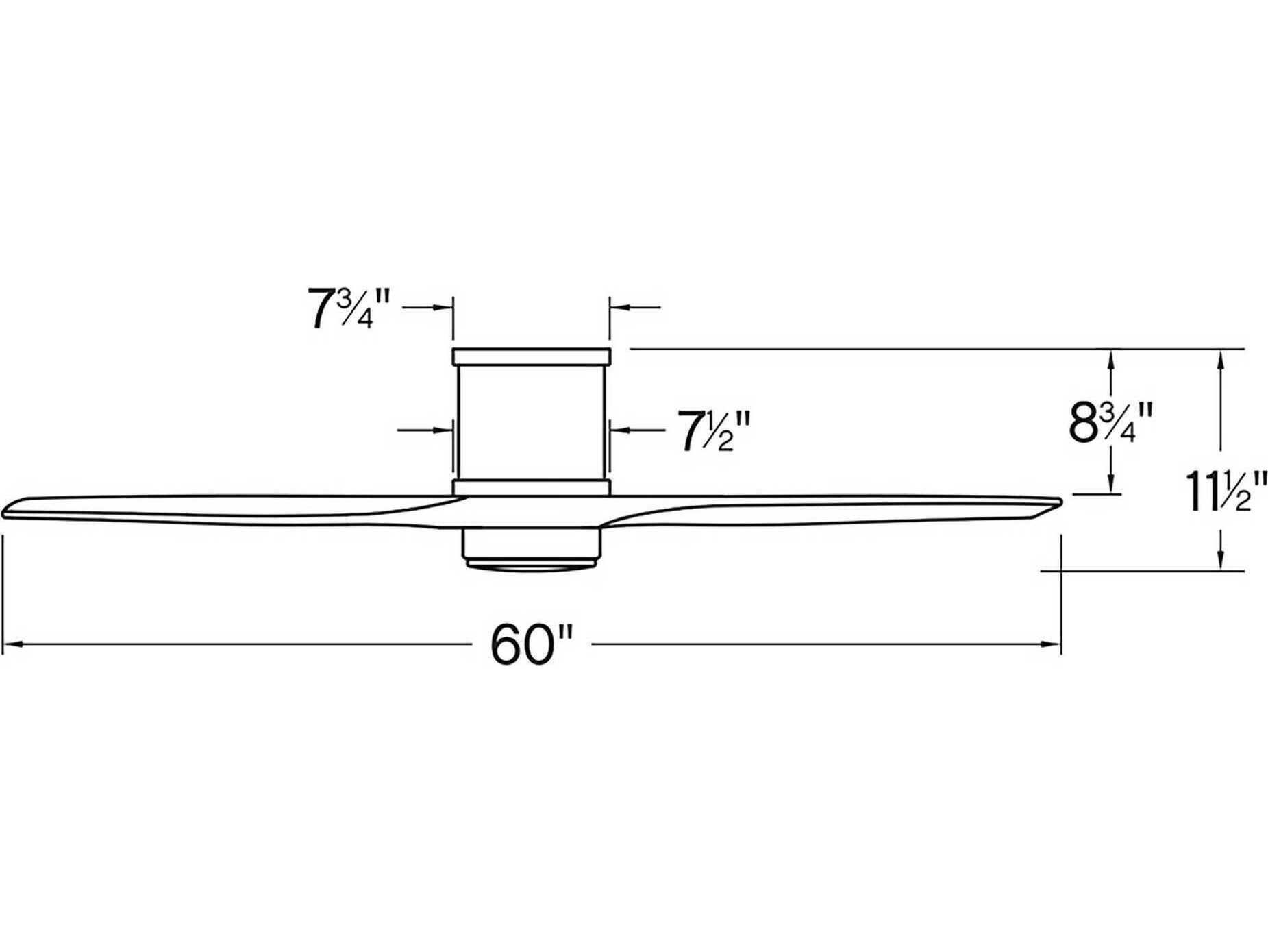 Hinkley Hover Flush 60" LED Ceiling Fan