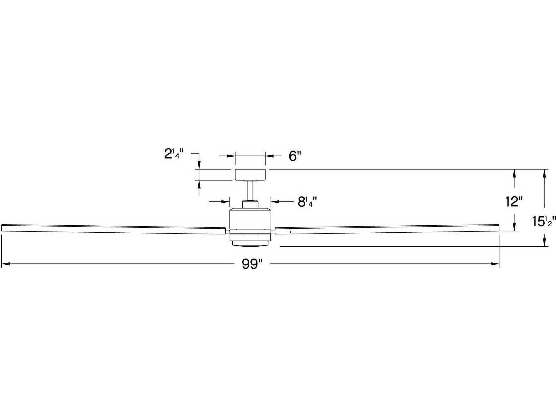 Hinkley Indy Maxx 99" Ceiling Fan
