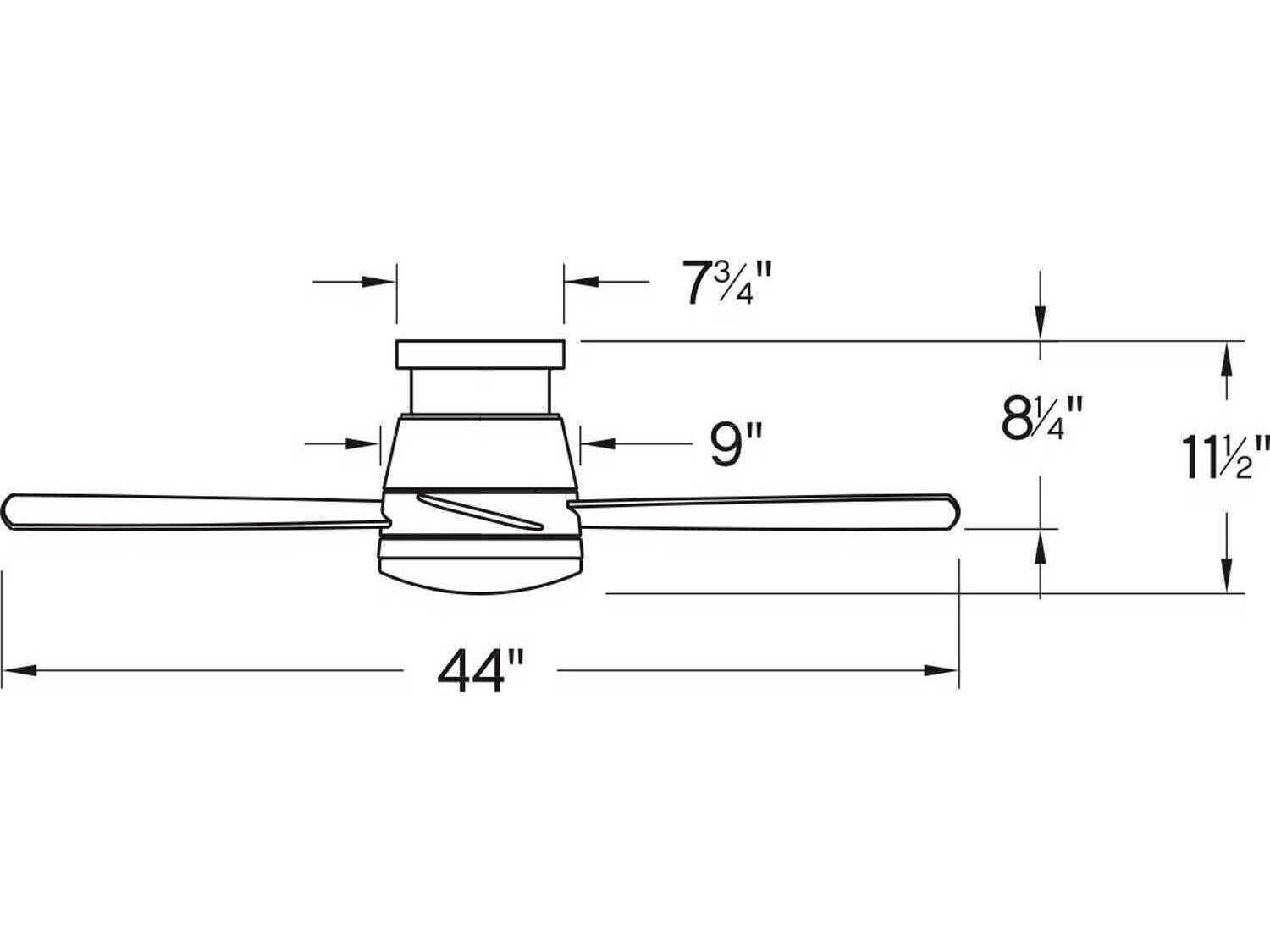 Hinkley Trey 44" Ceiling Fan