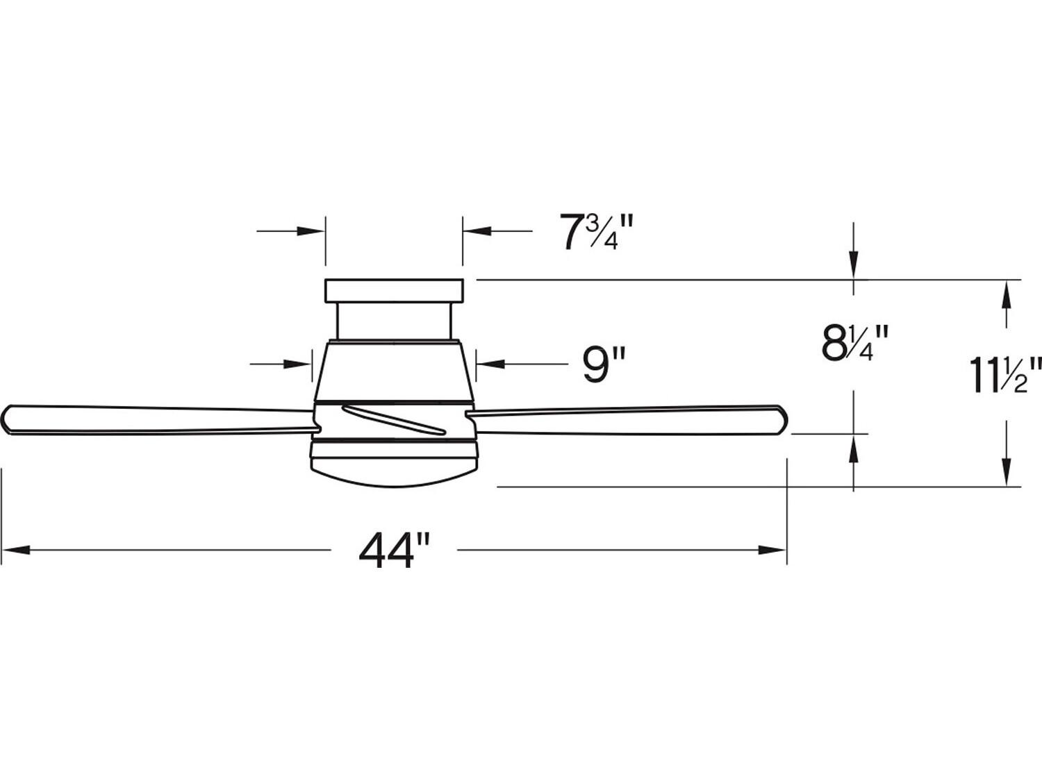 Hinkley Trey 44" Ceiling Fan