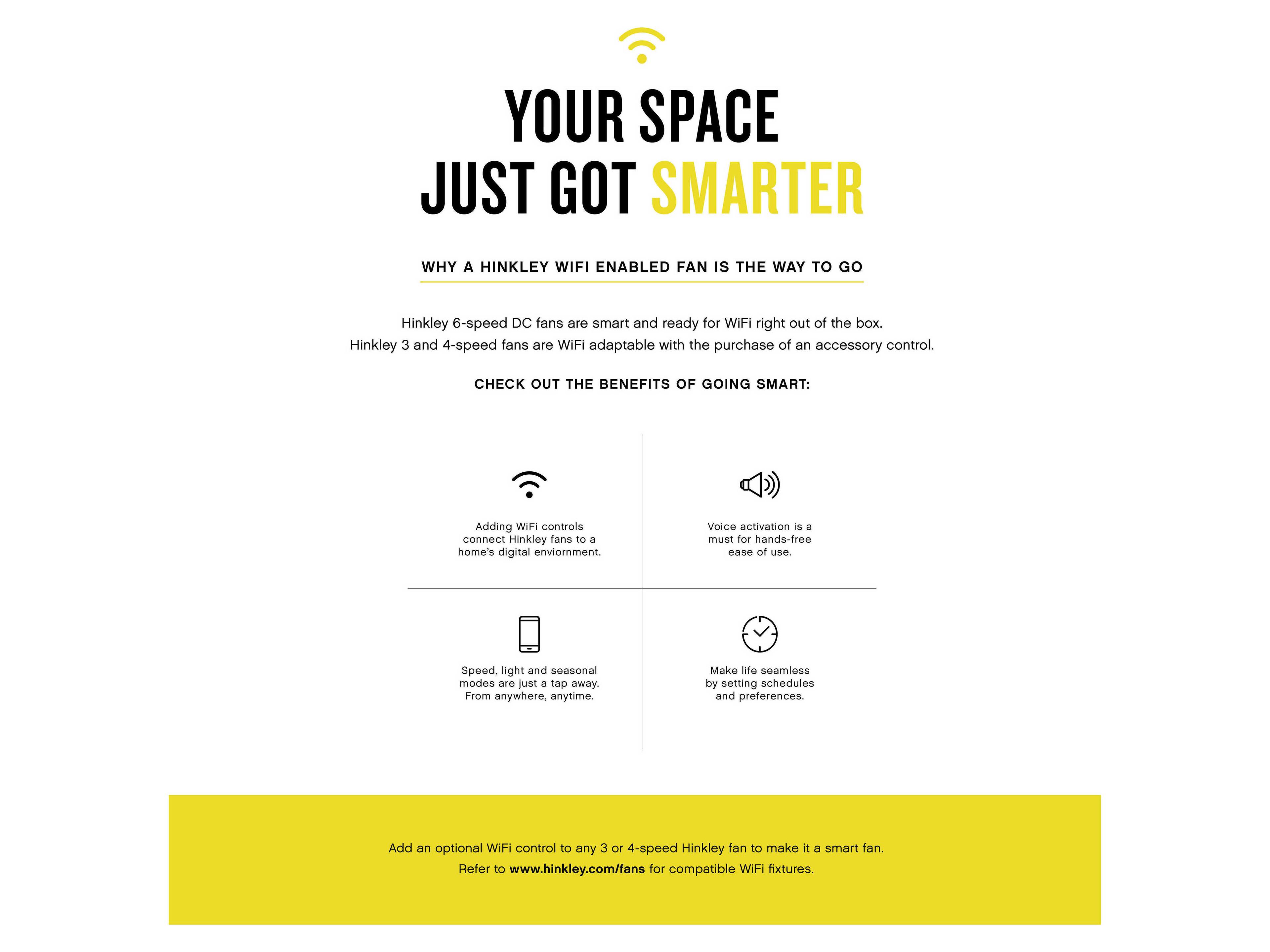 Hinkley Swell Flush 60" Ceiling Fan