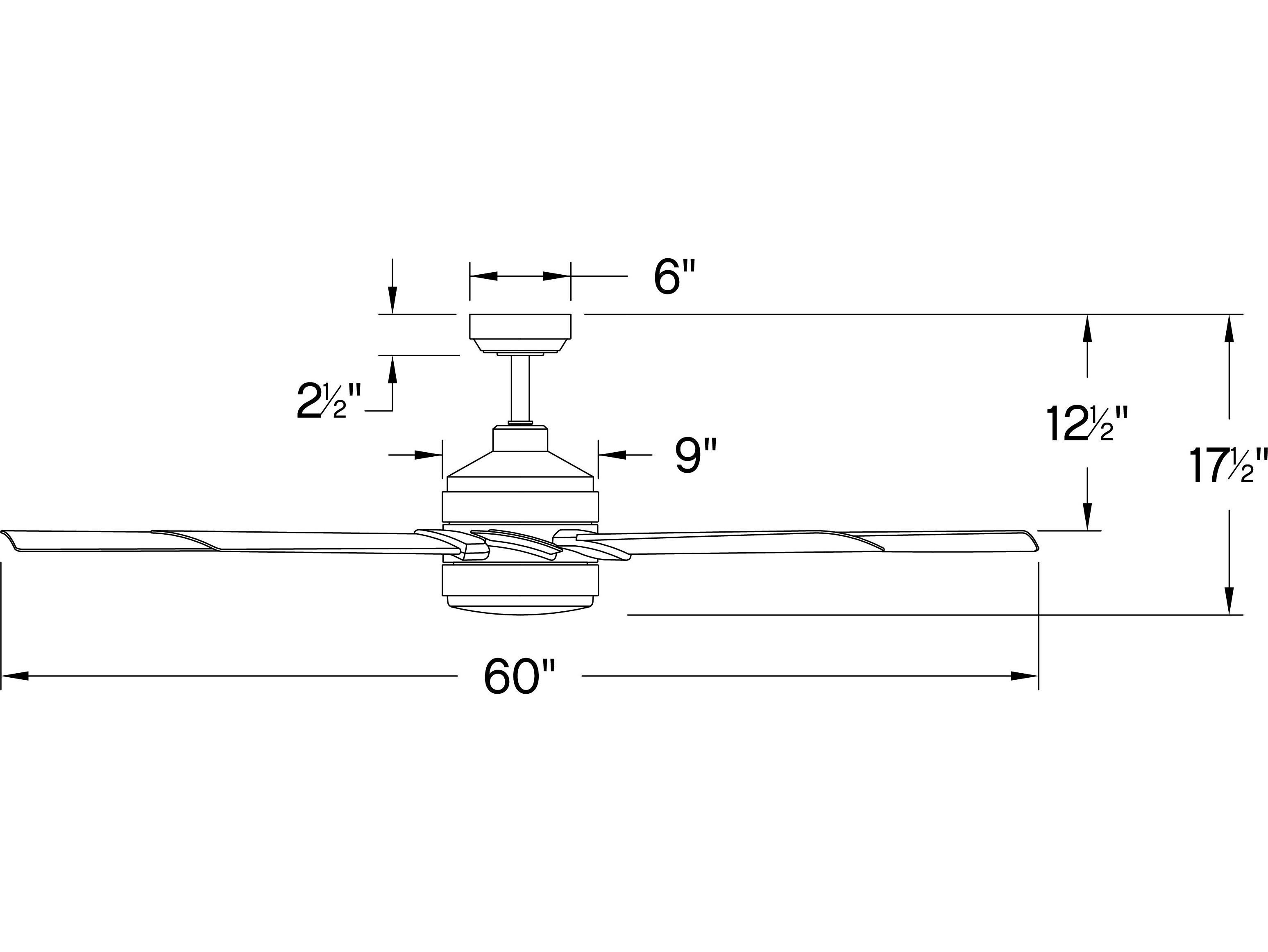 Hinkley Turbine 60" LED Ceiling Fan