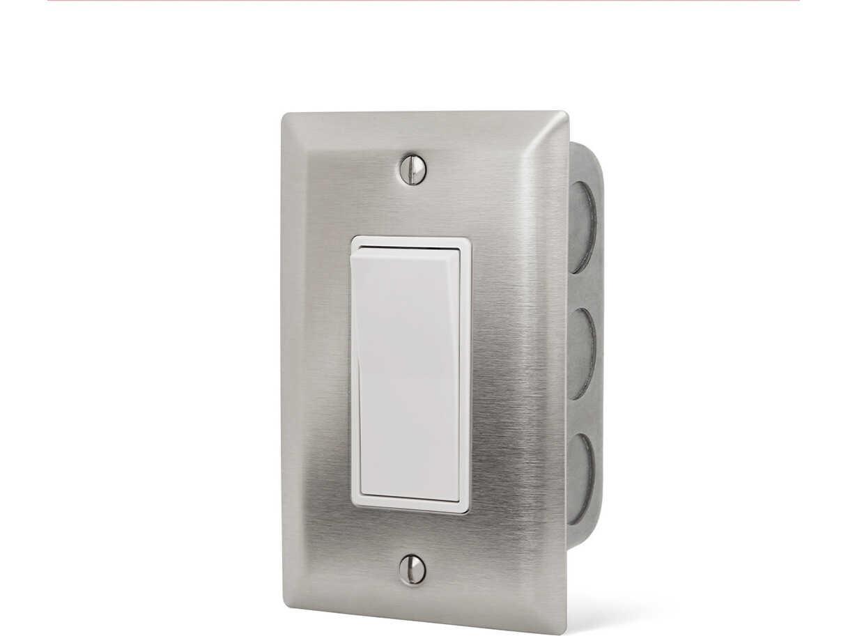 Infratech Value Controls Single On/Off Switch Wall Plate & Gang Box 20 AMP Per Switch