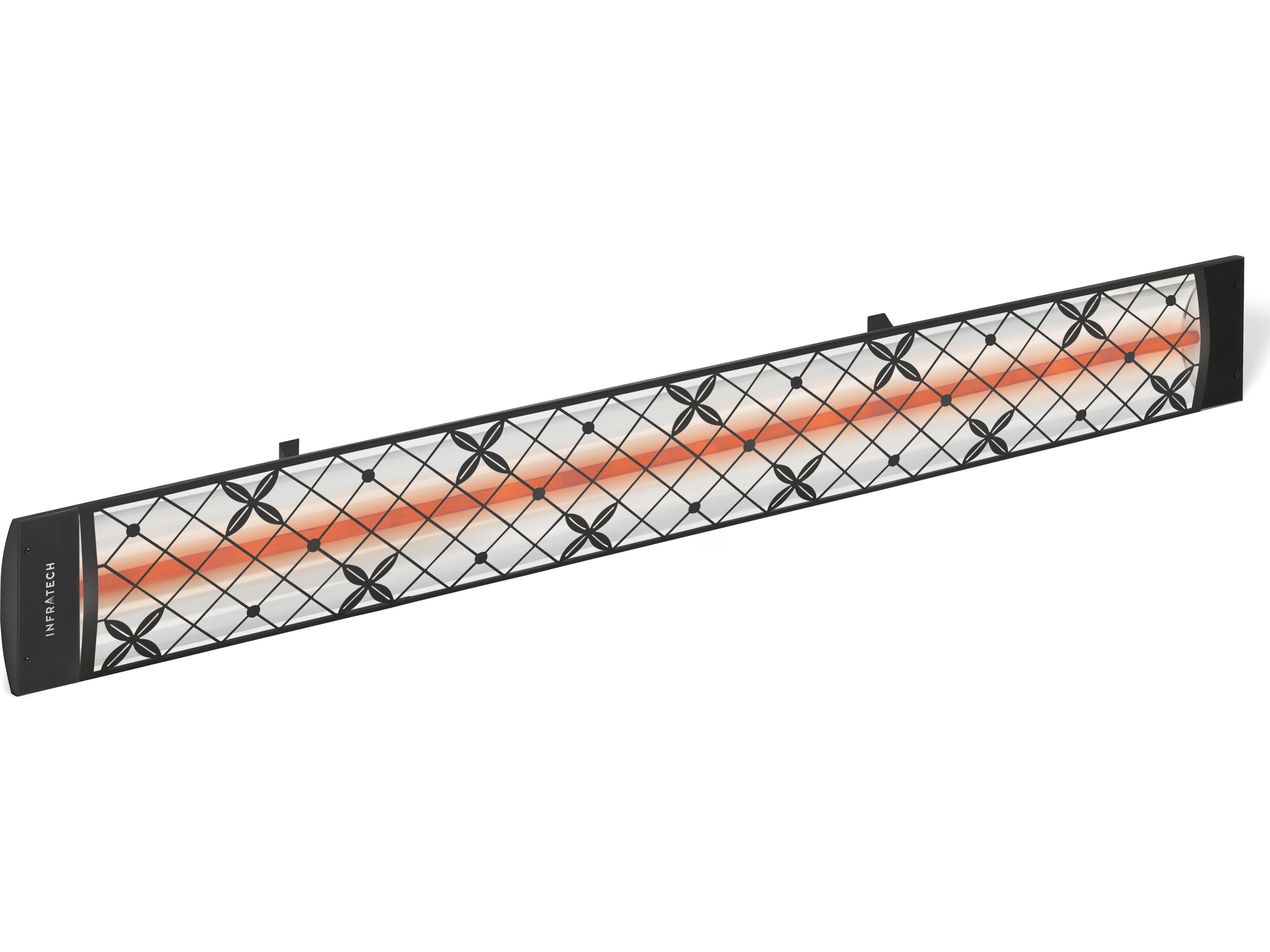 Infratech Motif Single Element Stainless Steel Outdoor Patio Heater Black 61-1/4 Inches Wide 3000 Watt 240 Volt Traditional