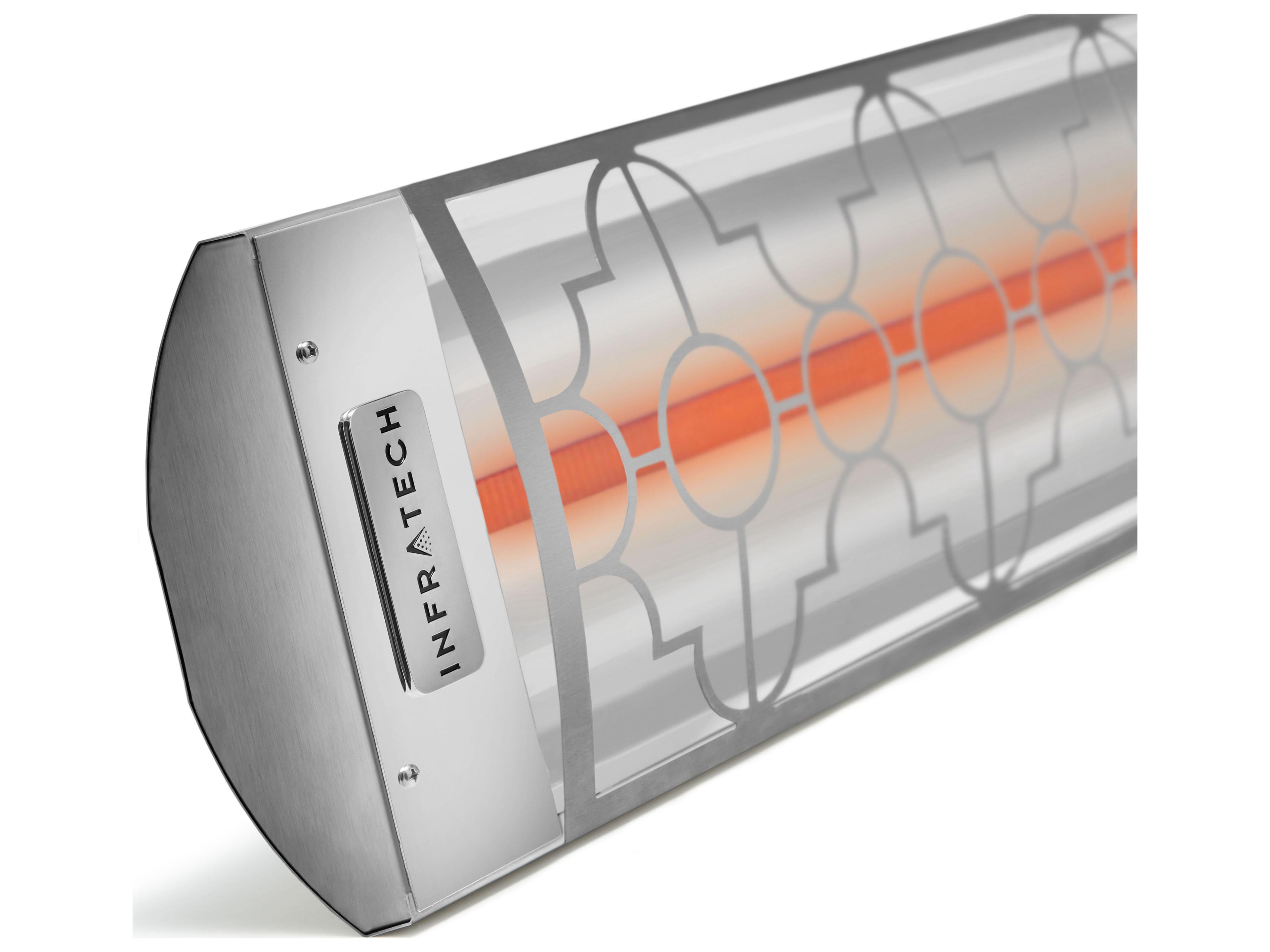 Infratech Motif Single Element Stainless Steel Outdoor Patio Heater 61-1/4 Inches Wide 3000 Watt 240 Volt Mediterranean
