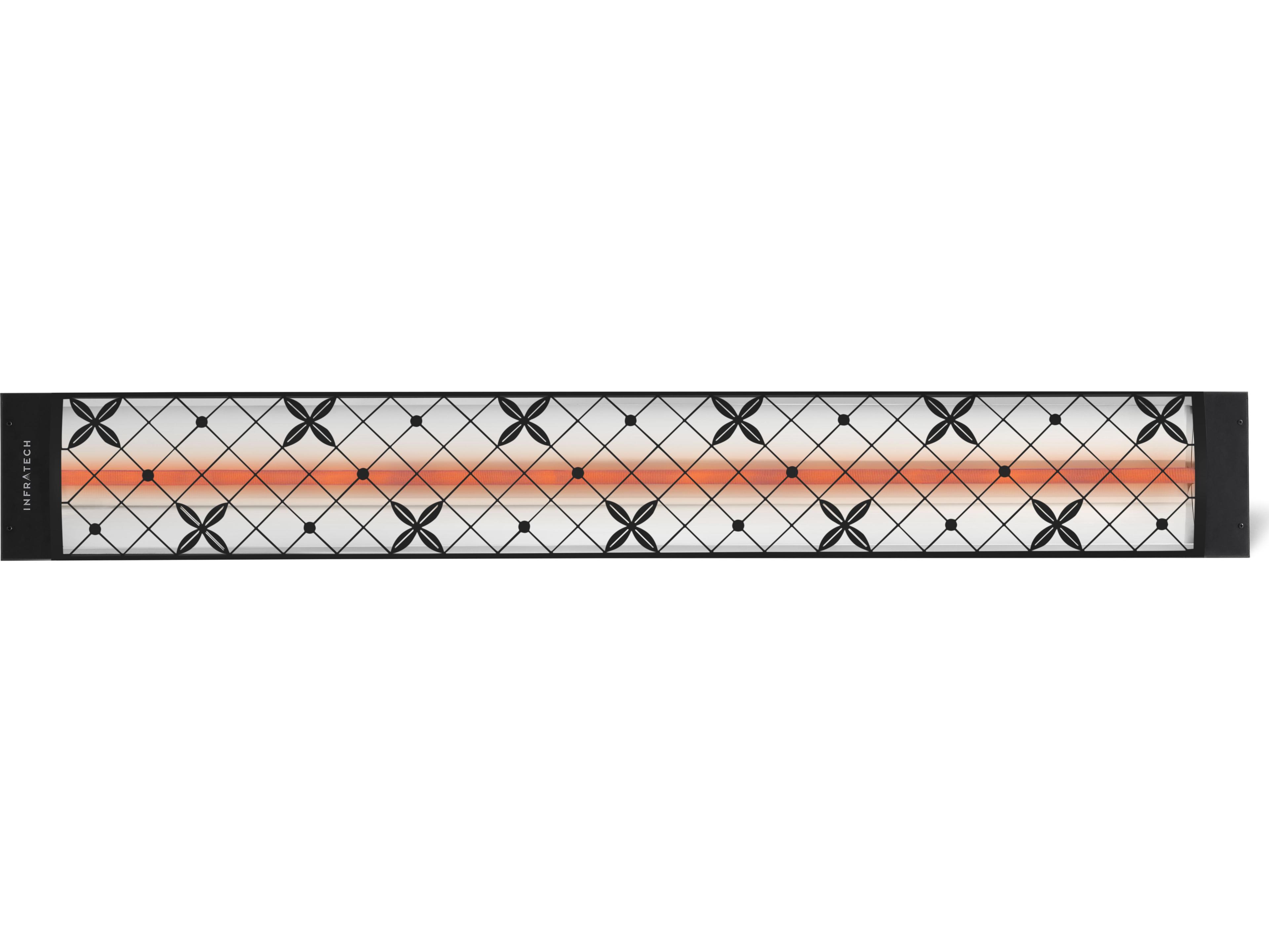 Infratech Motif Single Element Stainless Steel Outdoor Patio Heater Black 61-1/4 Inches Wide 4000 Watt 240 Volt Traditional