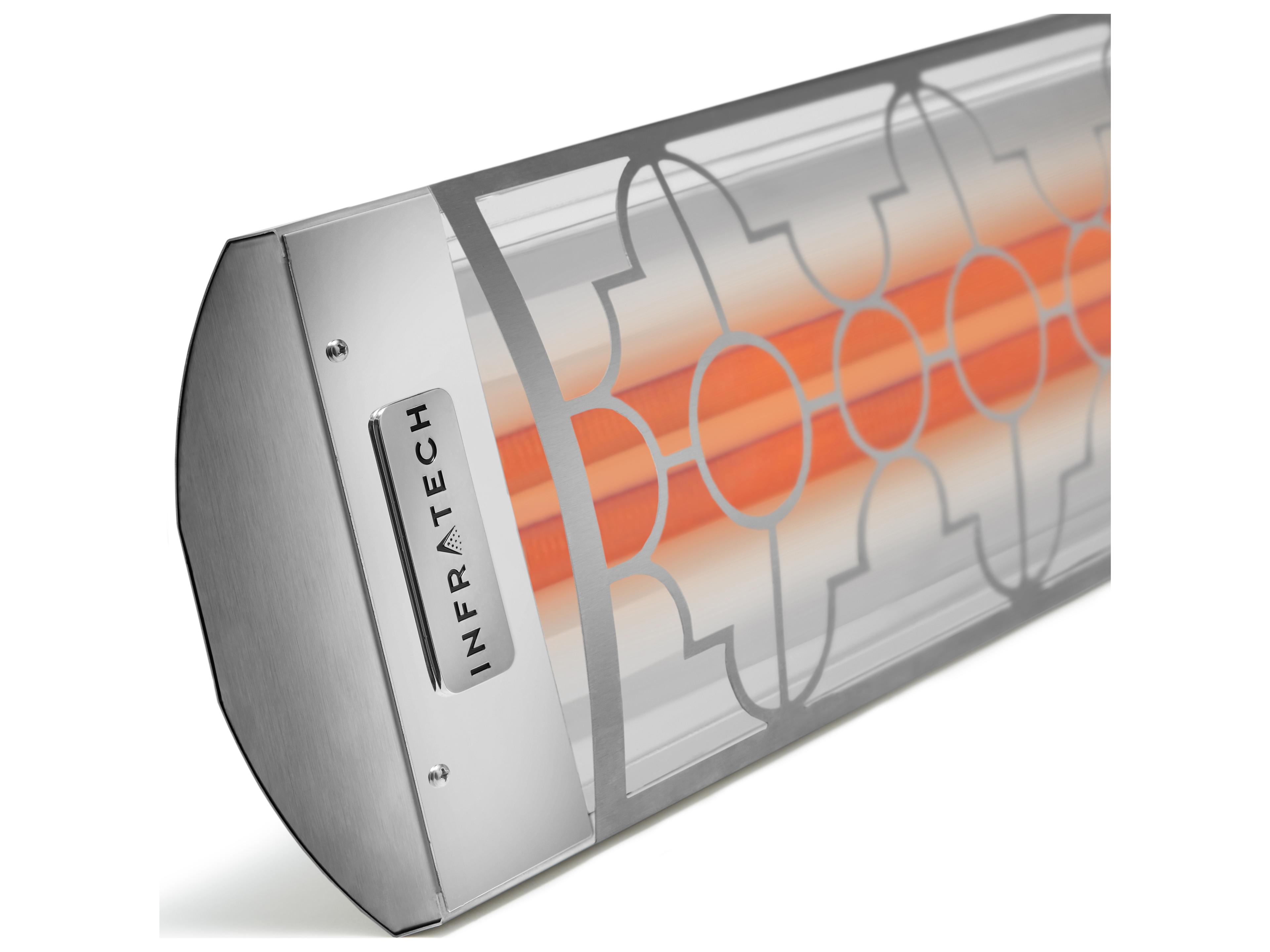 Infratech Motif Dual Element Stainless Steel Outdoor Heater 39 Inches Wide 4000 Watt 240 Volt Mediterranean