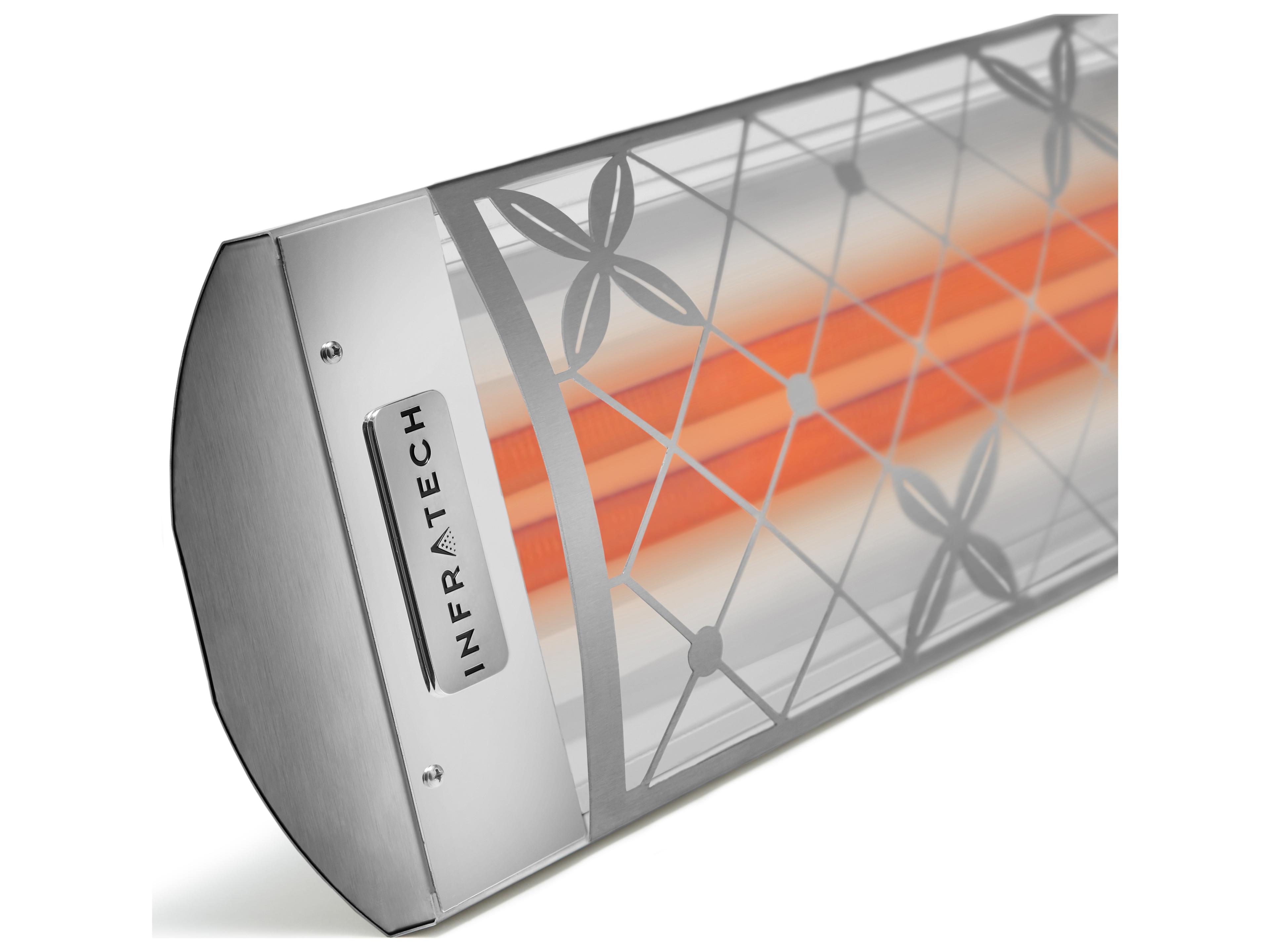 Infratech Motif Dual Element Stainless Steel Outdoor Patio Heater 39 Inches Wide 4000 Watt 240 Volt Traditional