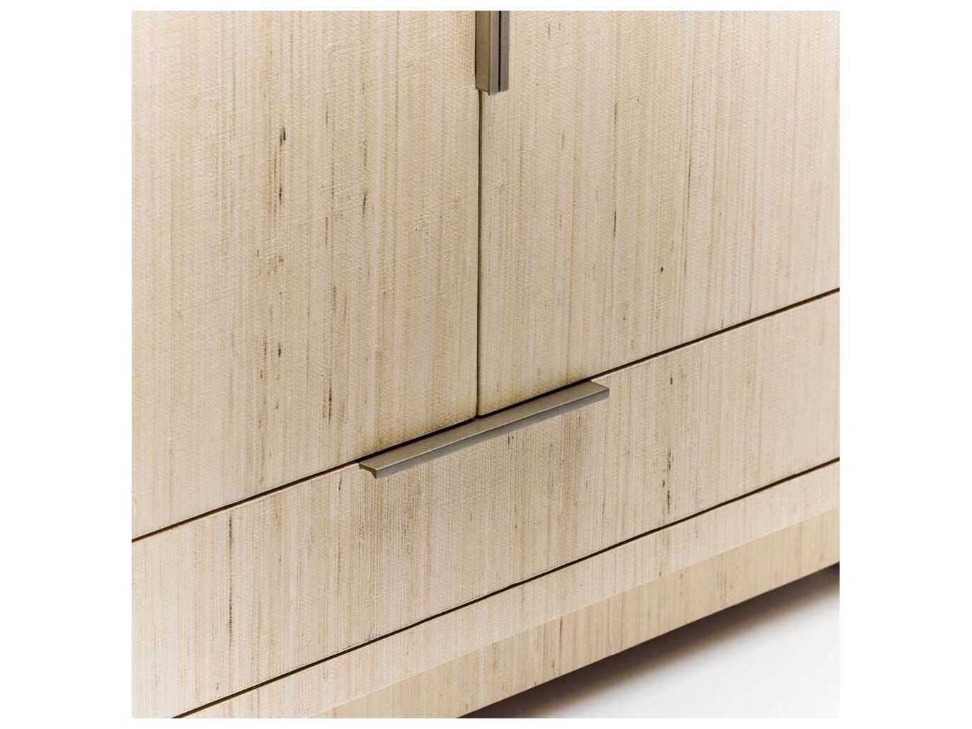 Interlude Home Montaigne Natural Champagne Silver Bar Cabinet