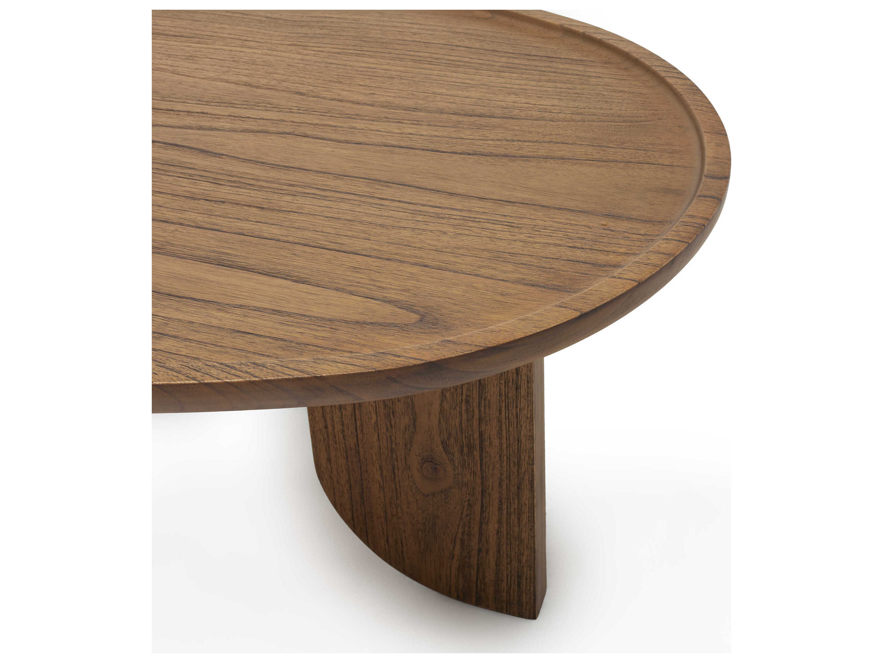 Interlude Home Ellison Oval Wood Pecan Coffee Table