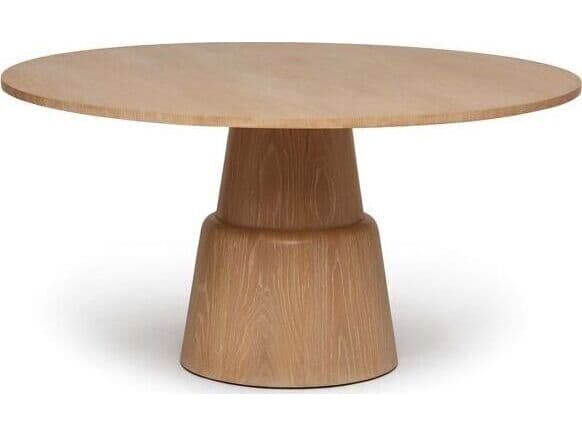 Interlude Home Graves Round Wood Saddle Dining Table