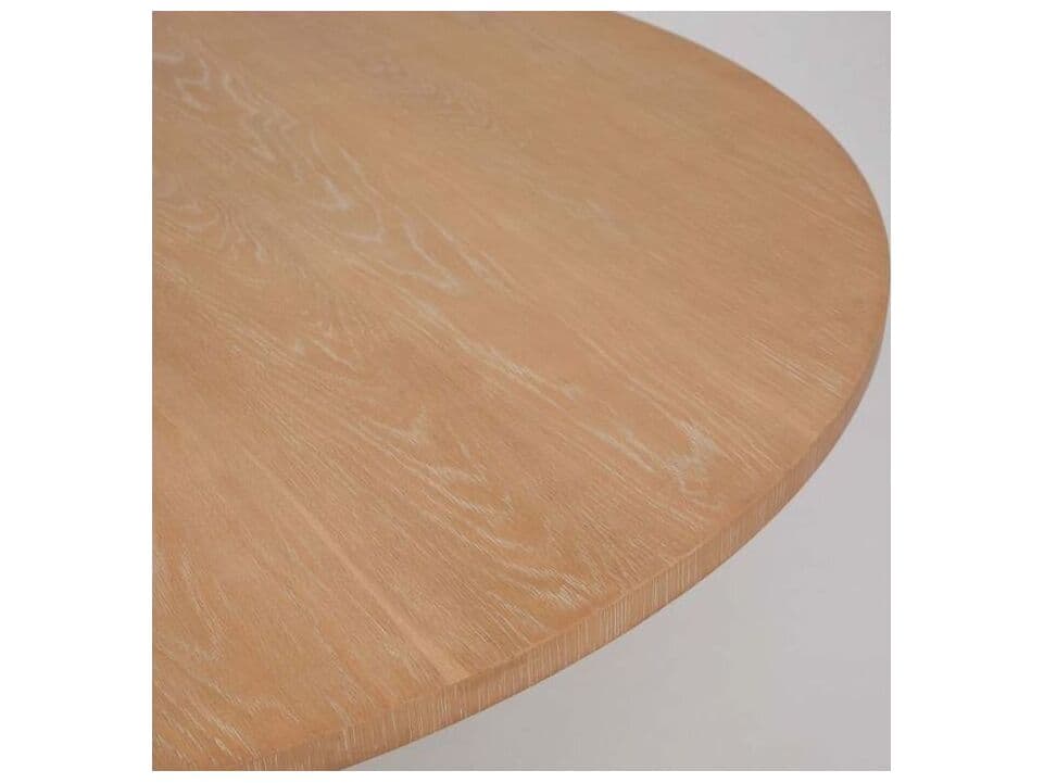 Interlude Home Graves Round Wood Saddle Dining Table