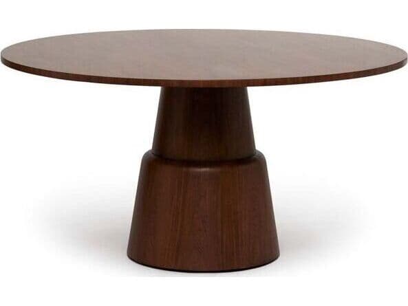 Interlude Home Graves Round Wood Classic Walnut Dining Table