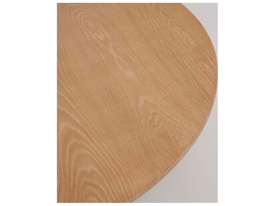 Interlude Home Graves Round Wood Saddle Coffee Table