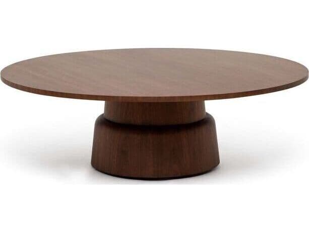 Interlude Home Graves Round Wood Classic Walnut Coffee Table