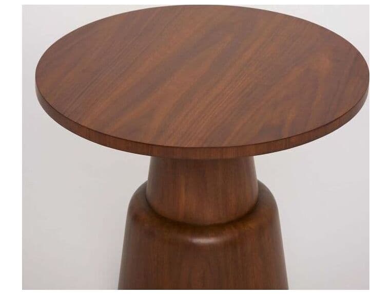 Interlude Home Graves Round Wood Classic Walnut End Table