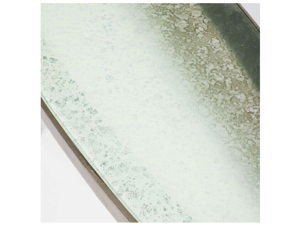 Interlude Home Jan Glass Champagne Taupe Grey Console Table