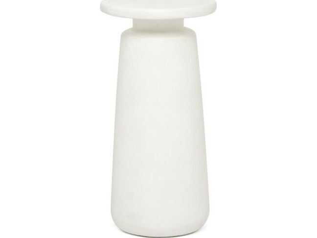 Interlude Home Malone Round Faux Marble End Table