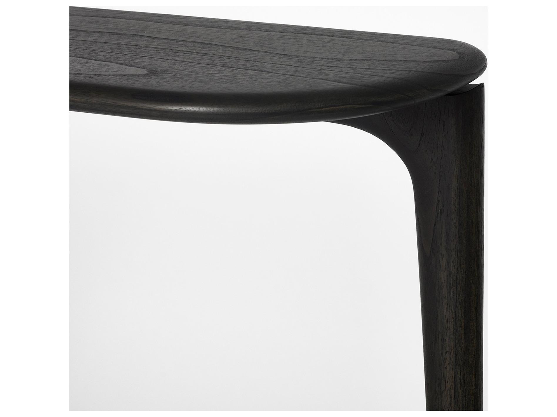 Interlude Home Morgan Demilune Wood Cinder Console Table
