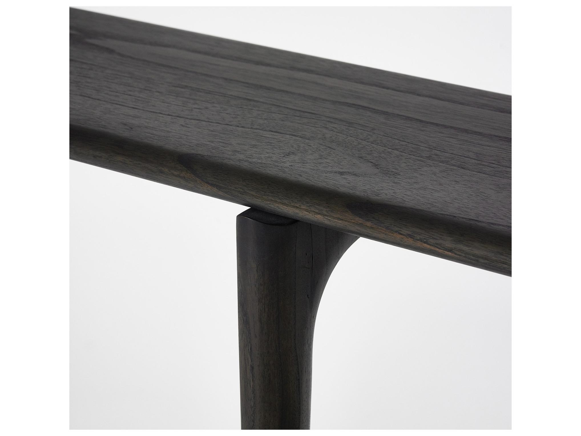 Interlude Home Morgan Demilune Wood Cinder Console Table