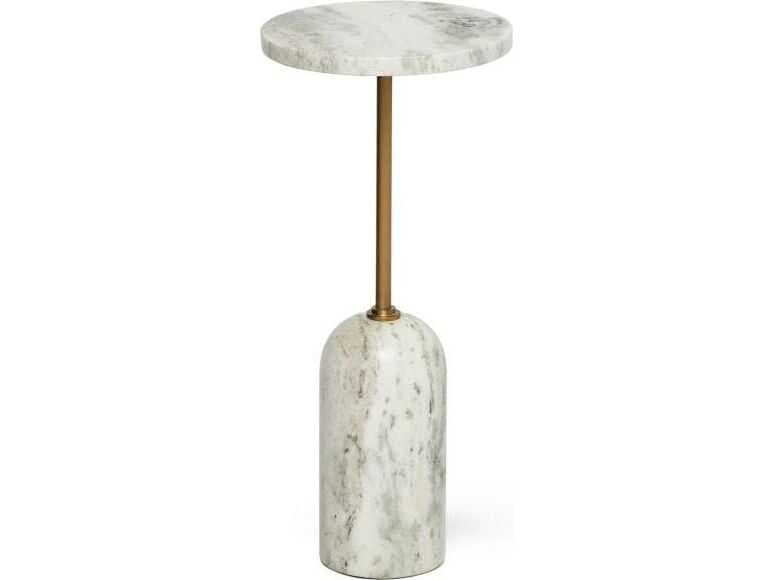Interlude Home Pren Round Marble End Table