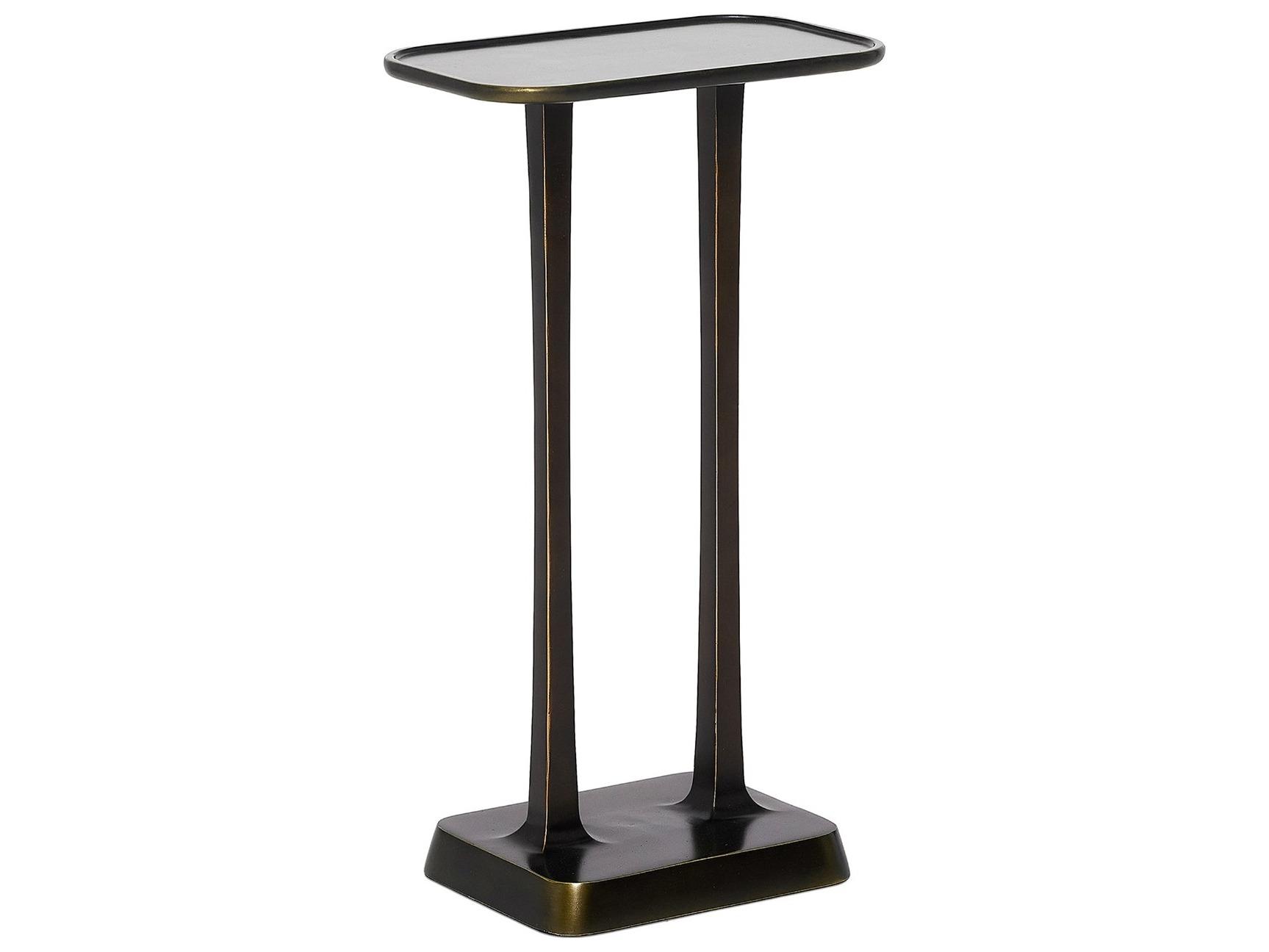 Interlude Home Axel Rectangular Metal Deep Bronze End Table