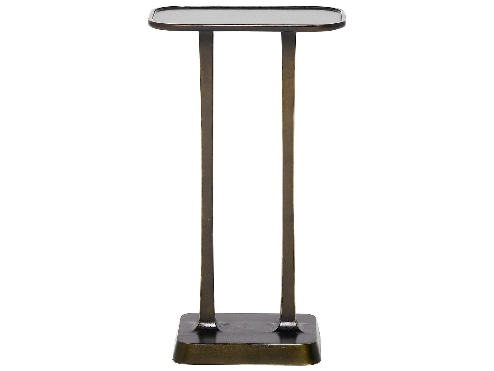 Interlude Home Axel Rectangular Metal Deep Bronze End Table