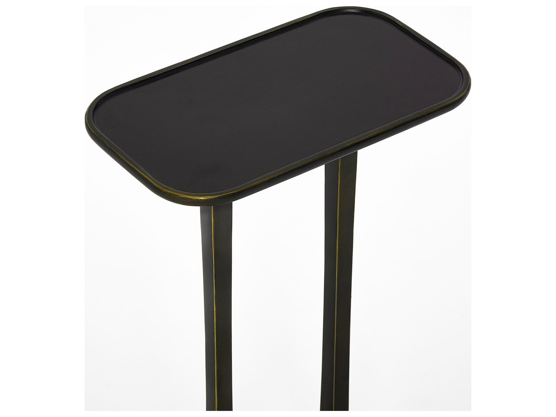 Interlude Home Axel Rectangular Metal Deep Bronze End Table