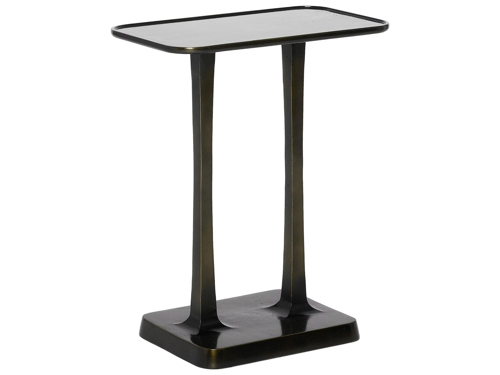 Interlude Home Axel Rectangular Metal Deep Bronze End Table