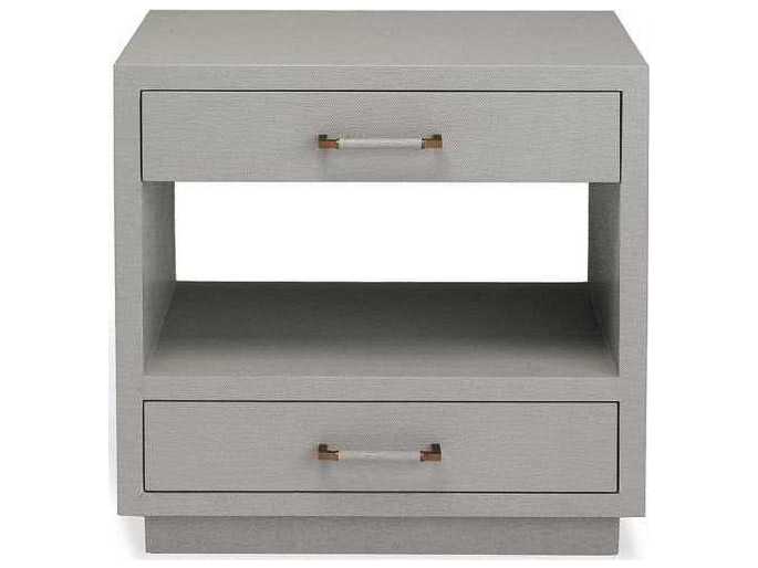 Interlude Home 2-Drawers Gray Chest Nightstand