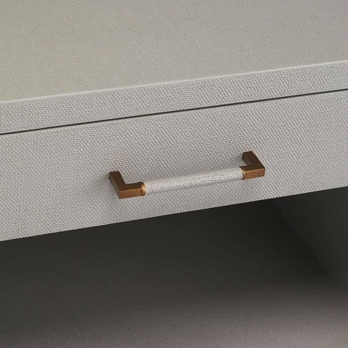 Interlude Home 2-Drawers Gray Chest Nightstand