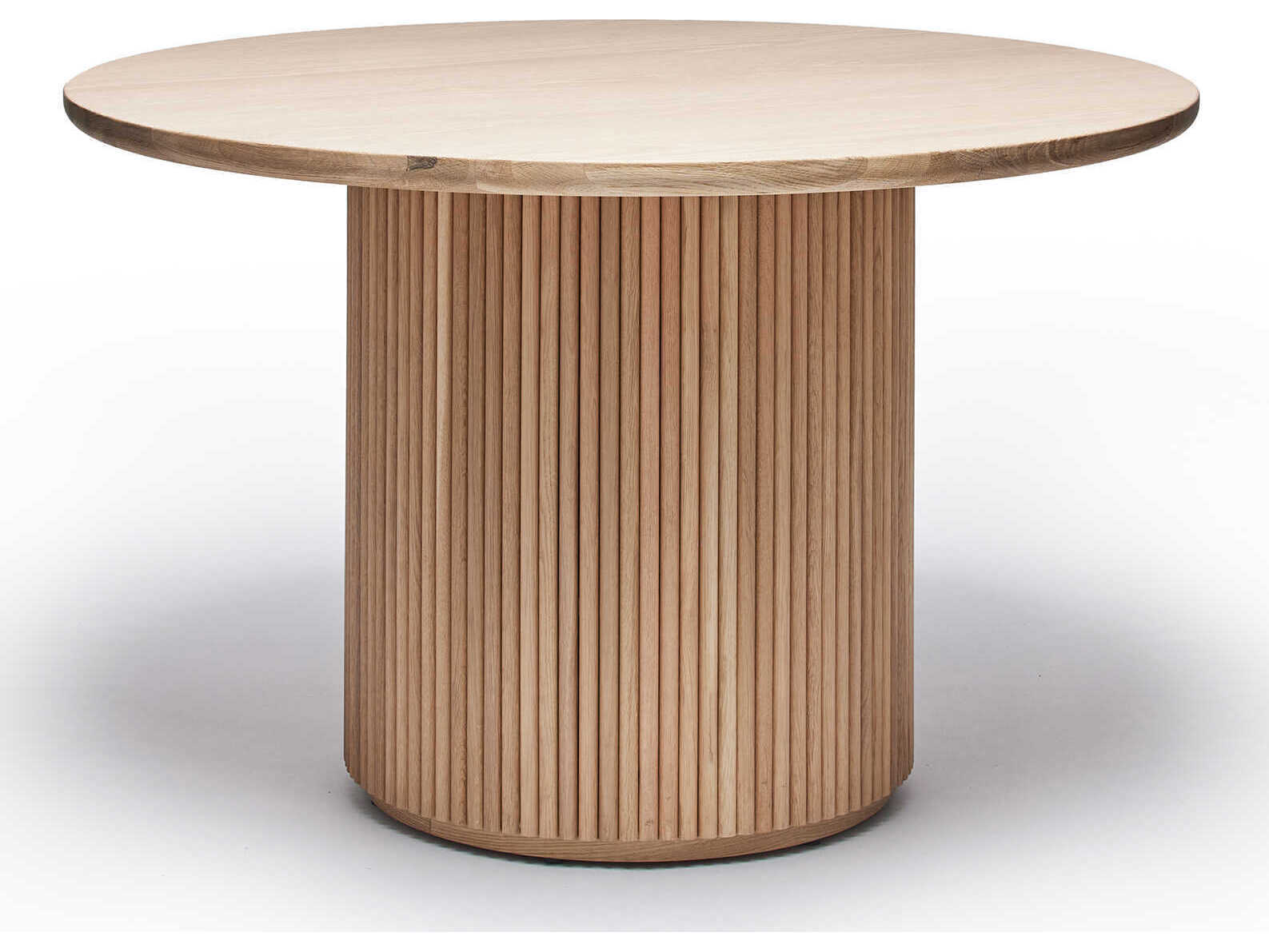Interlude Home Laurel Round Wood Saddle Dining Table