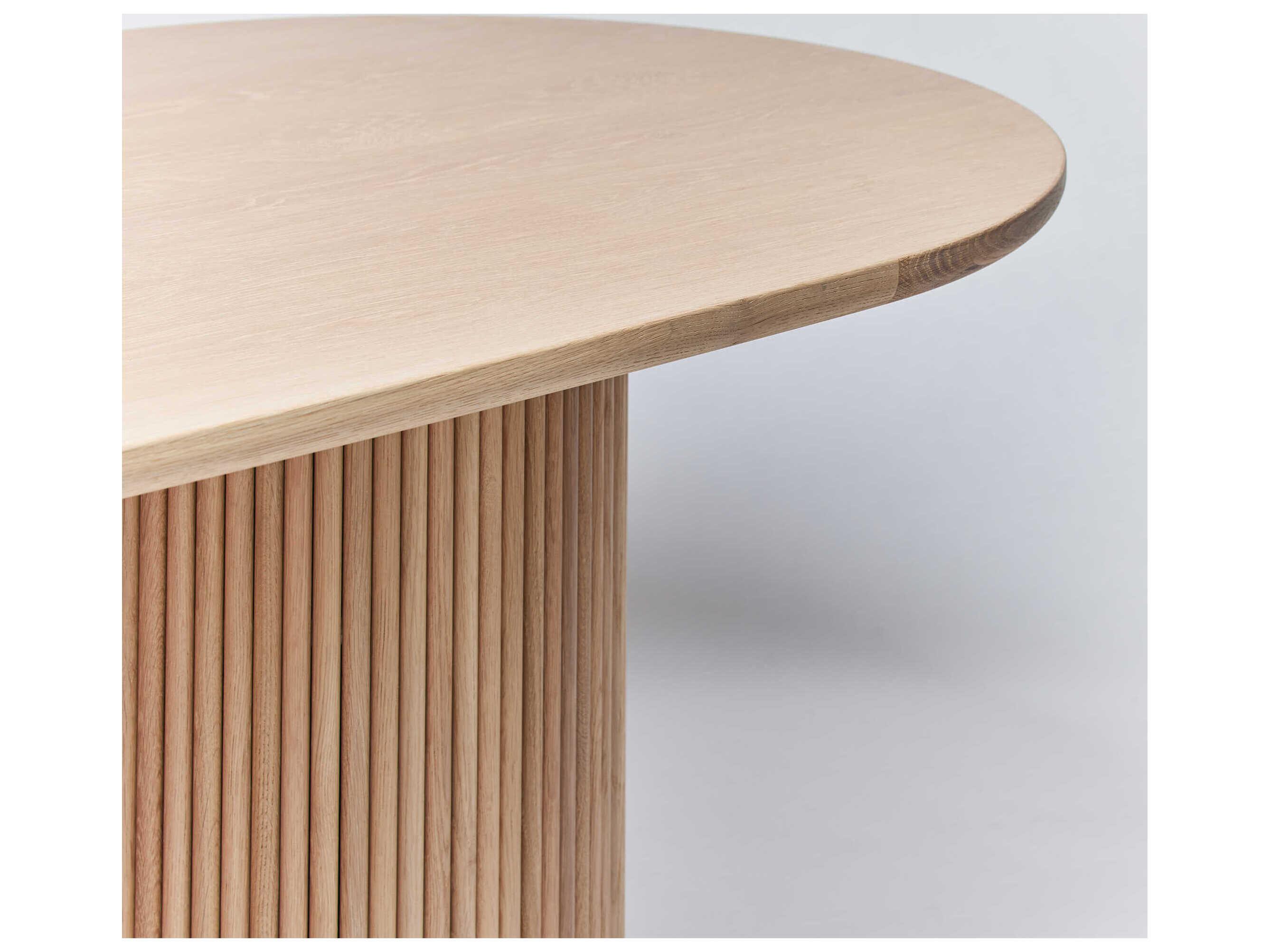 Interlude Home Laurel Oval Wood Saddle Dining Table