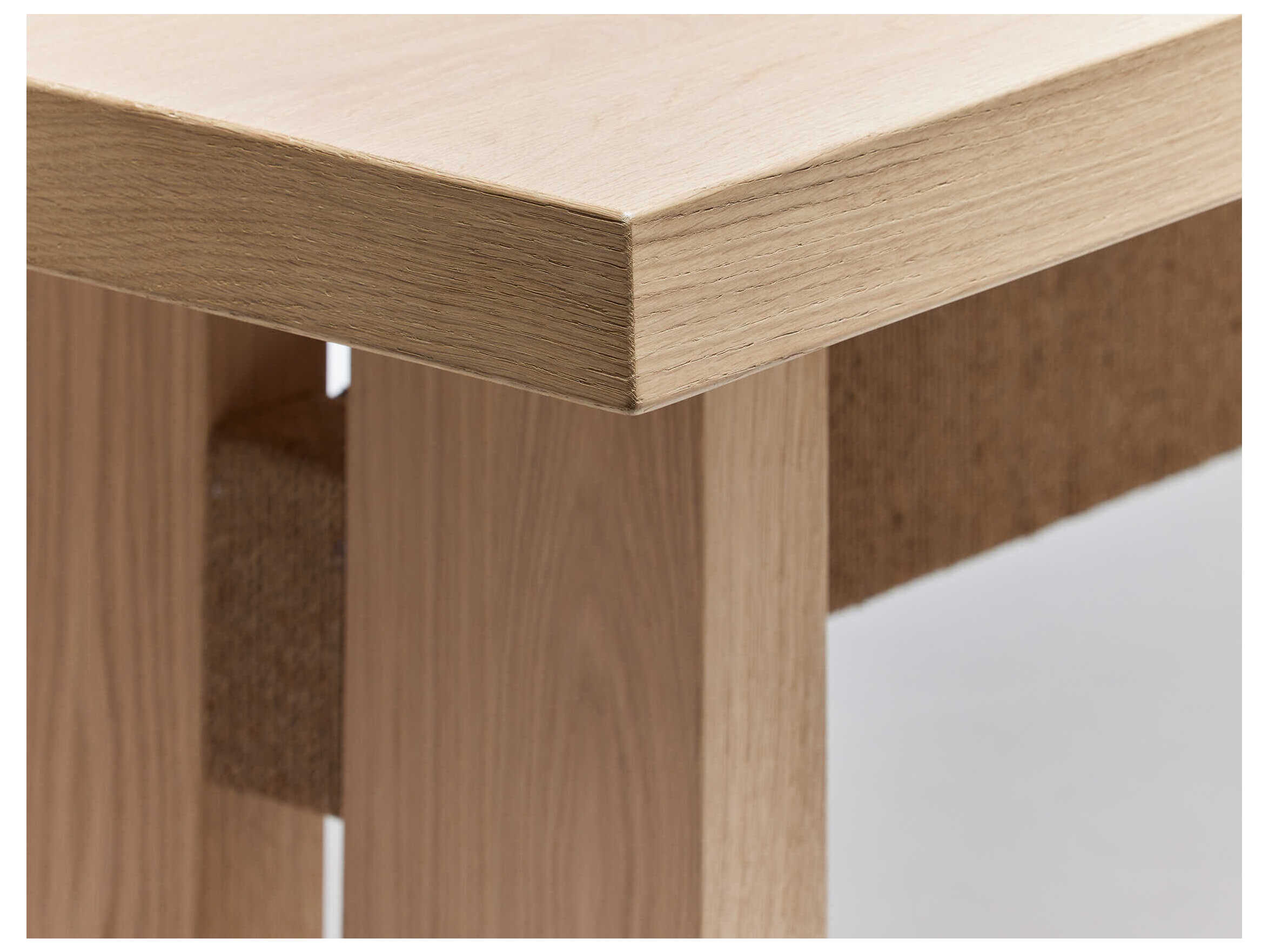 Interlude Home Lummus Rectangular Wood Saddle Natural Jute Dining Table